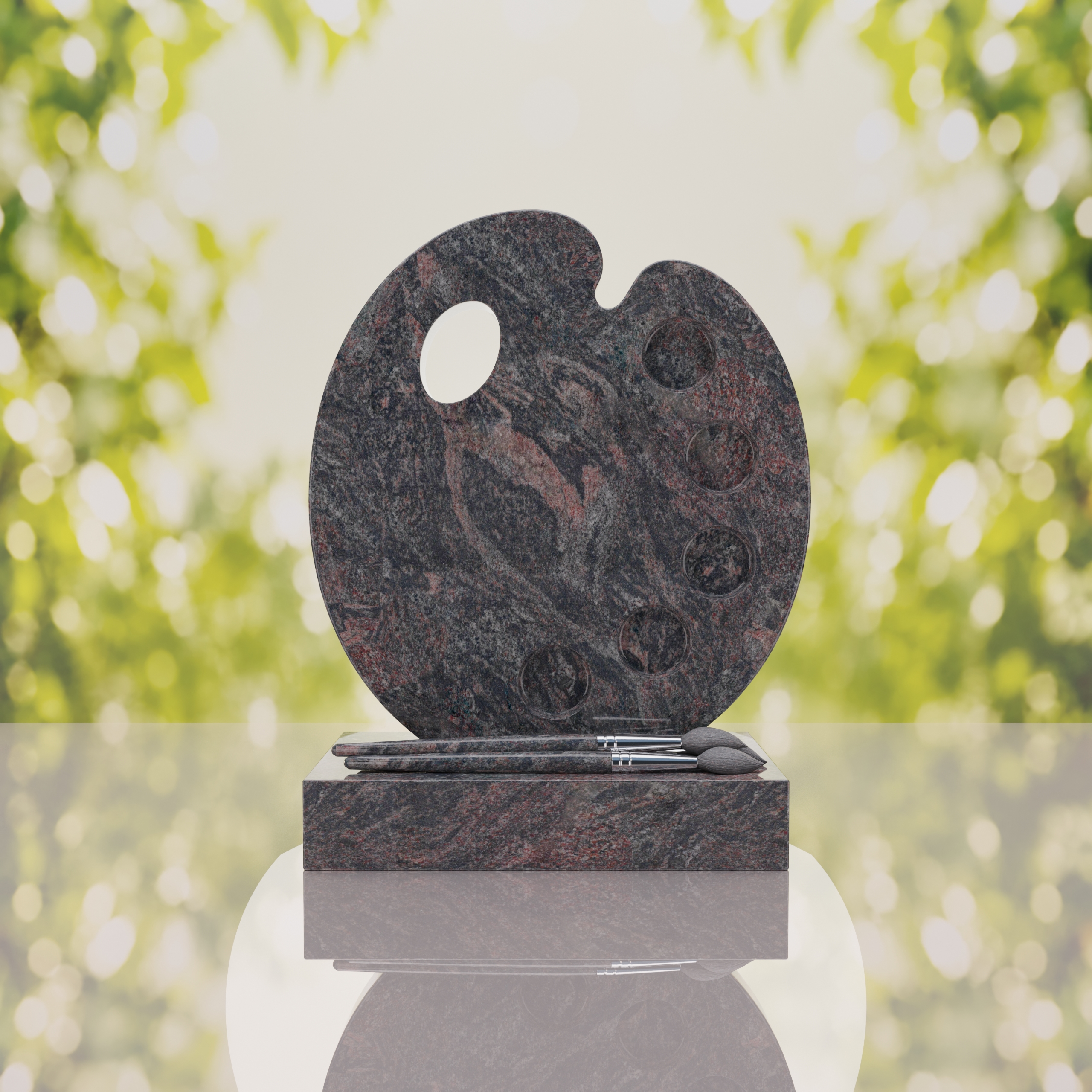 Artist’s Palette Granite Headstone thumbnail 2