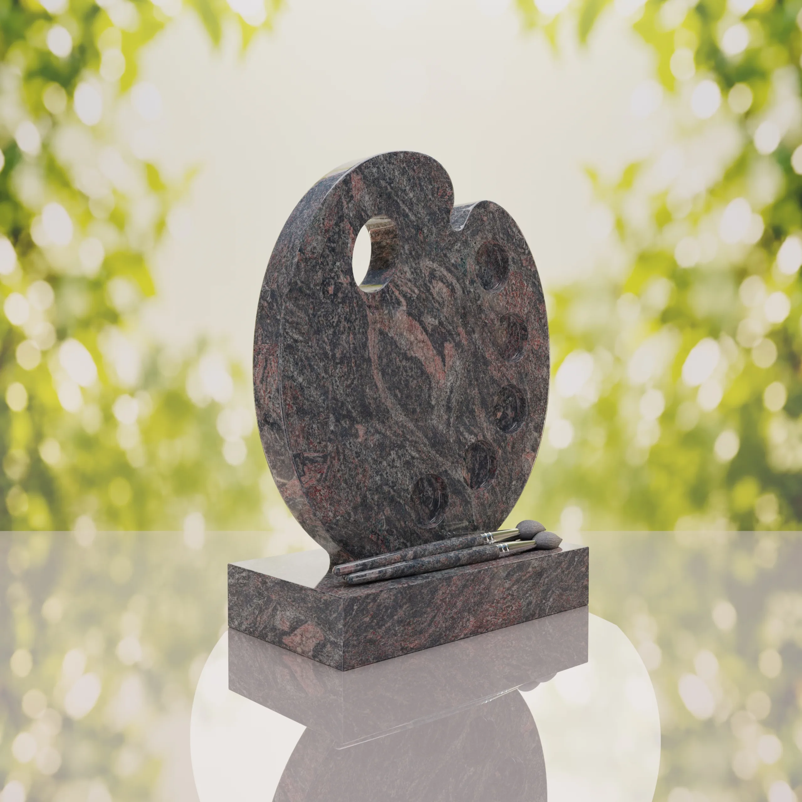 Artist’s Palette Granite Headstone