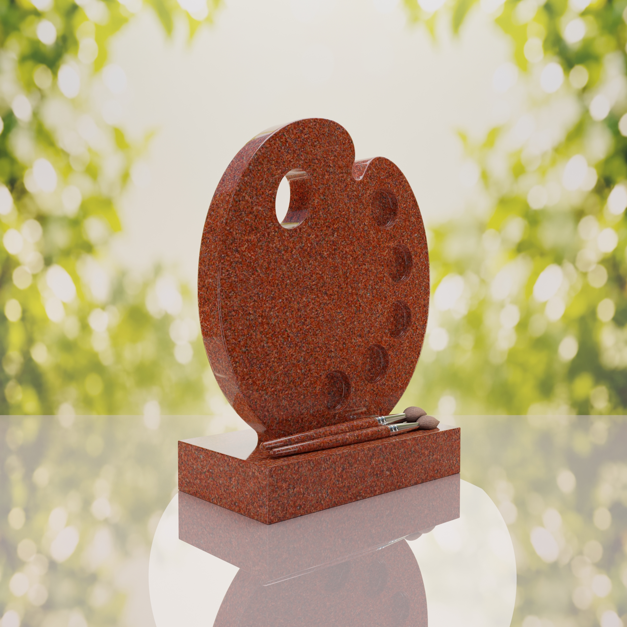 Artist’s Palette Granite Headstone thumbnail 4