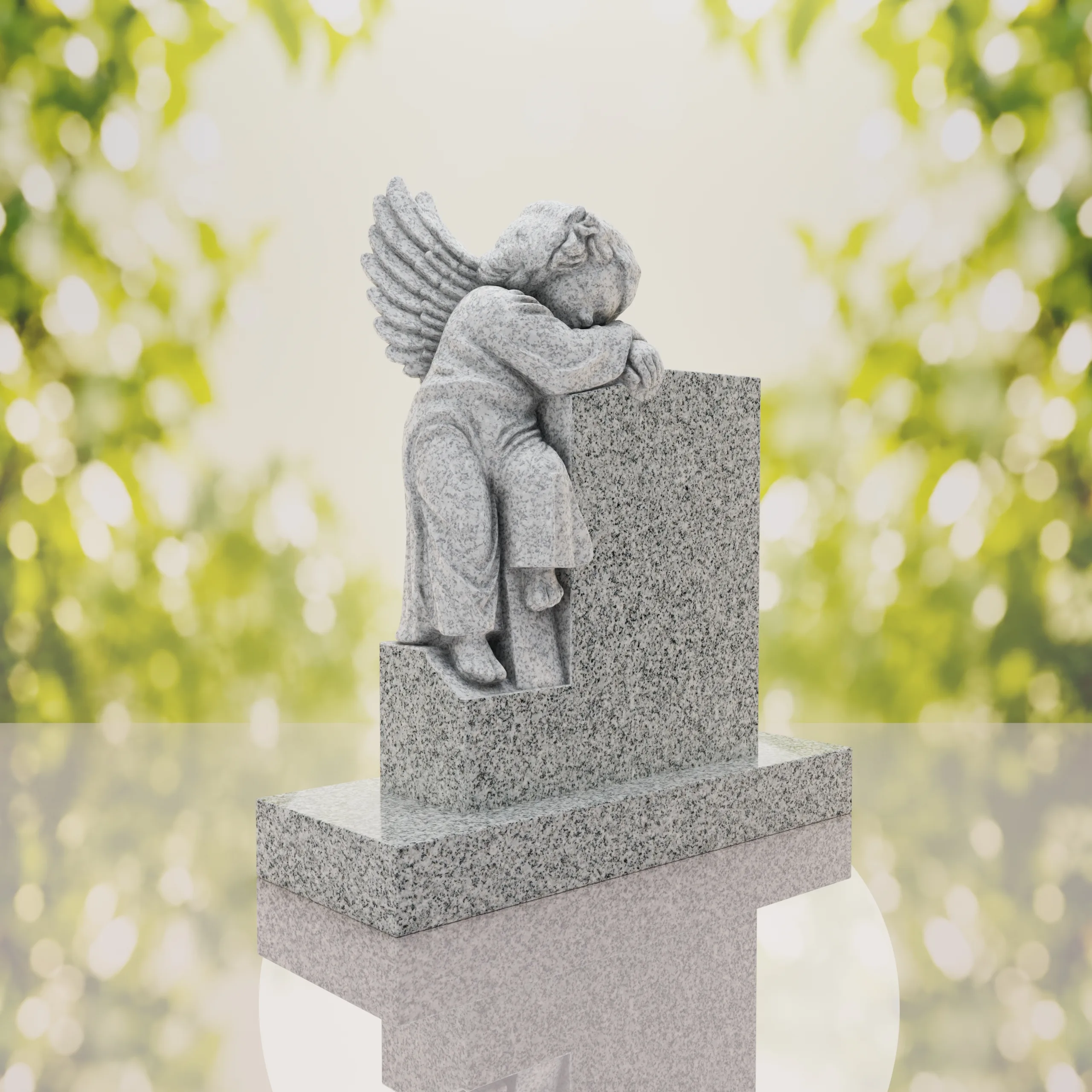 Sleeping Angel Upright Headstone thumbnail 7