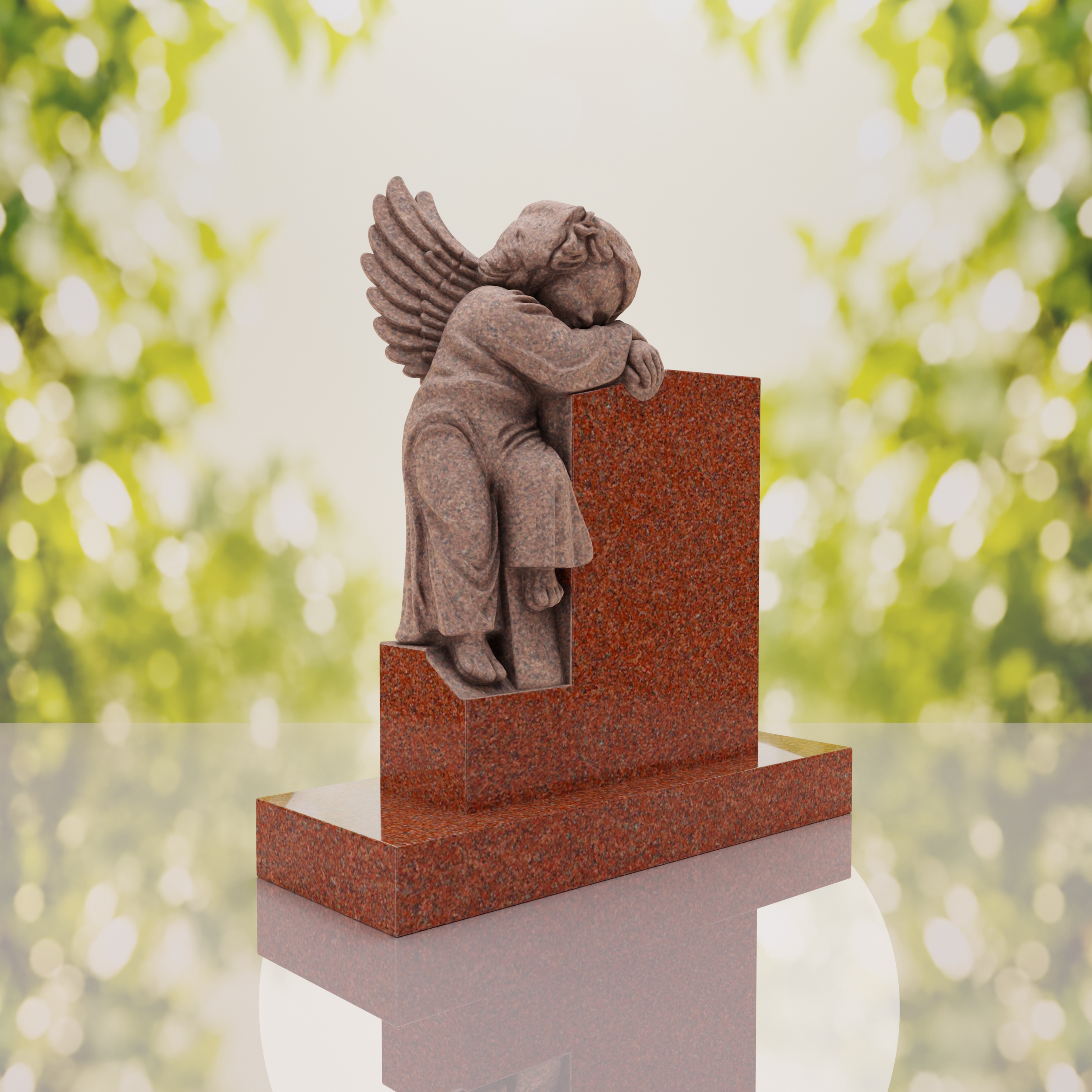 Sleeping Angel Upright Headstone thumbnail 13
