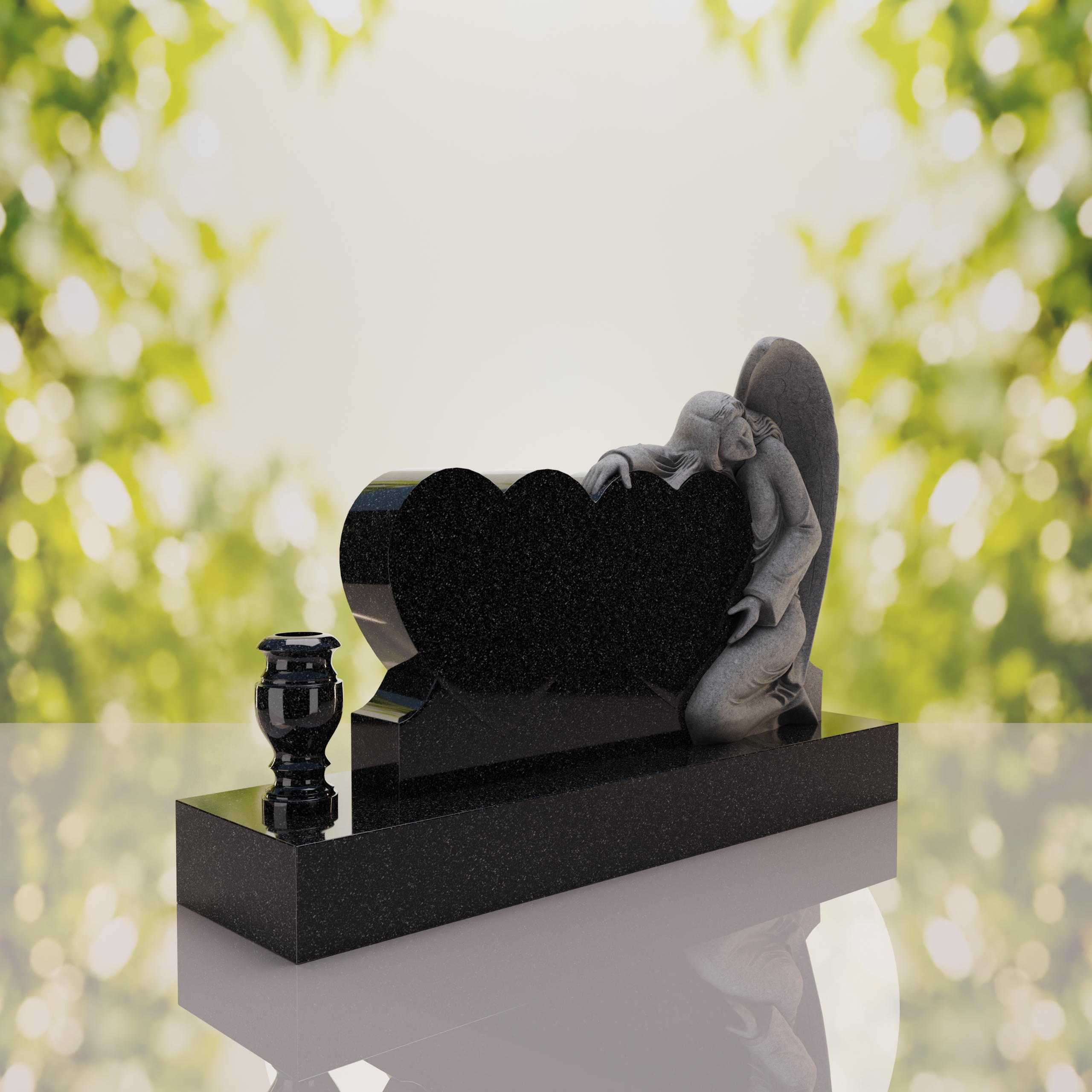 Angel Companion Heart Headstone thumbnail 10