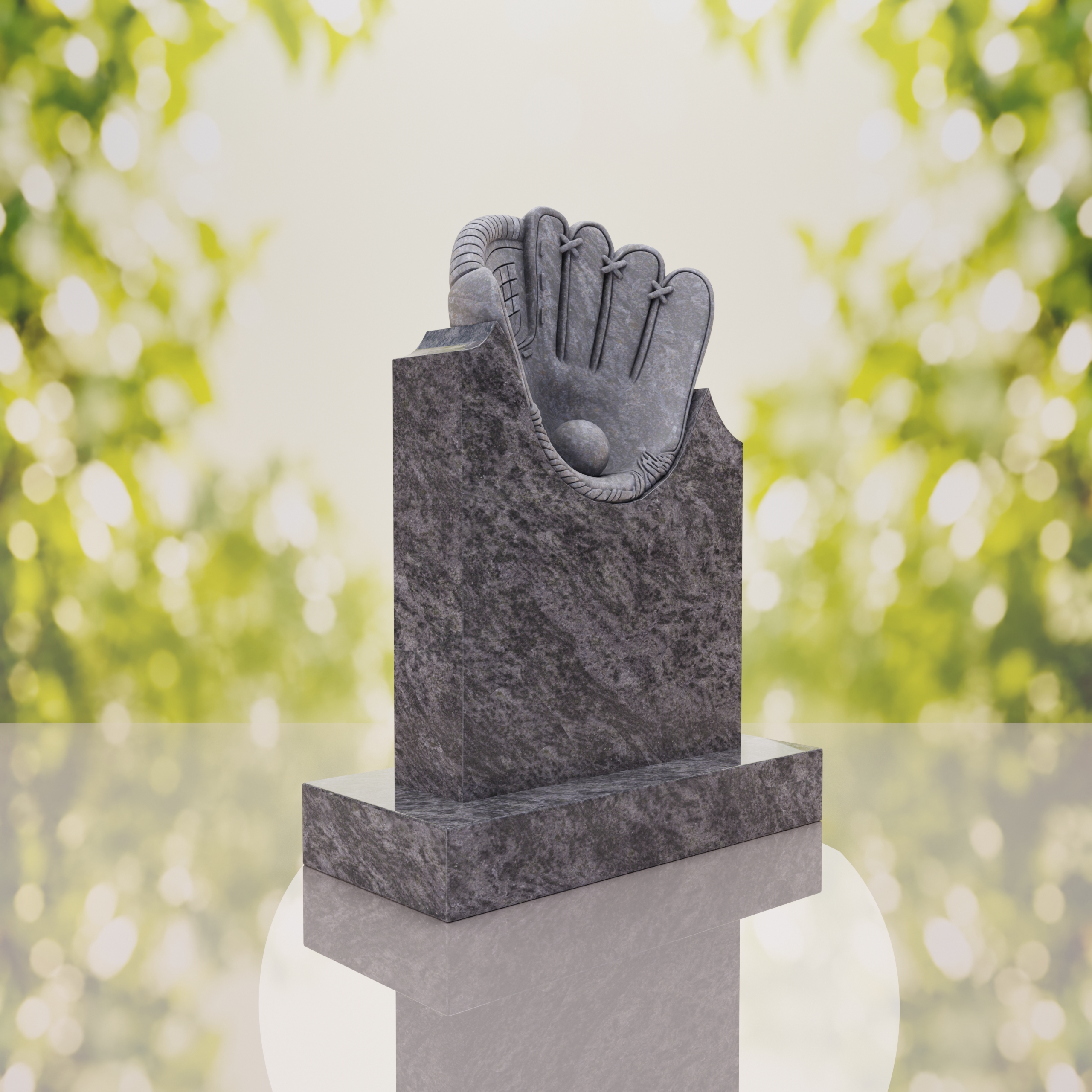 Baseball Glove Headstone thumbnail 2