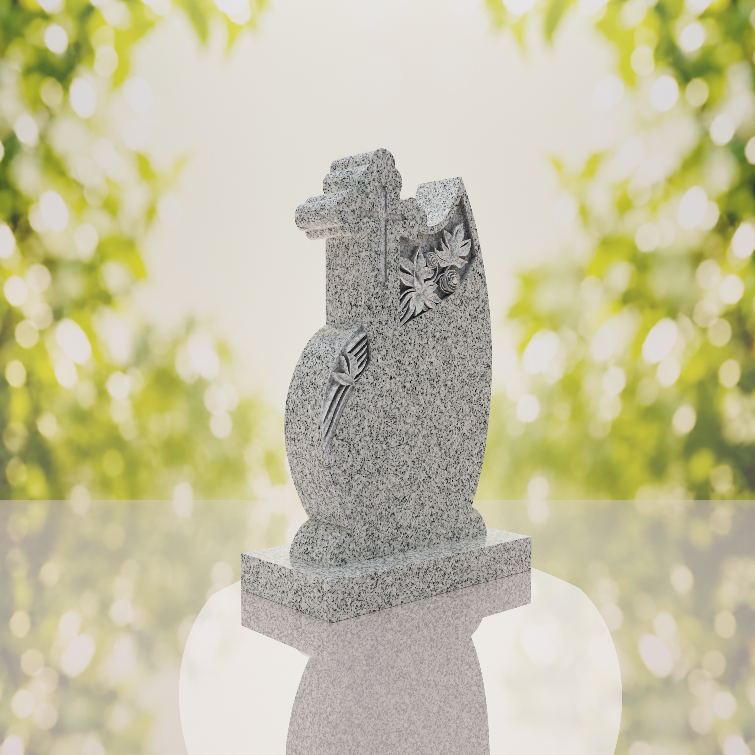 Orthodox Cross Teardrop Headstone thumbnail 8