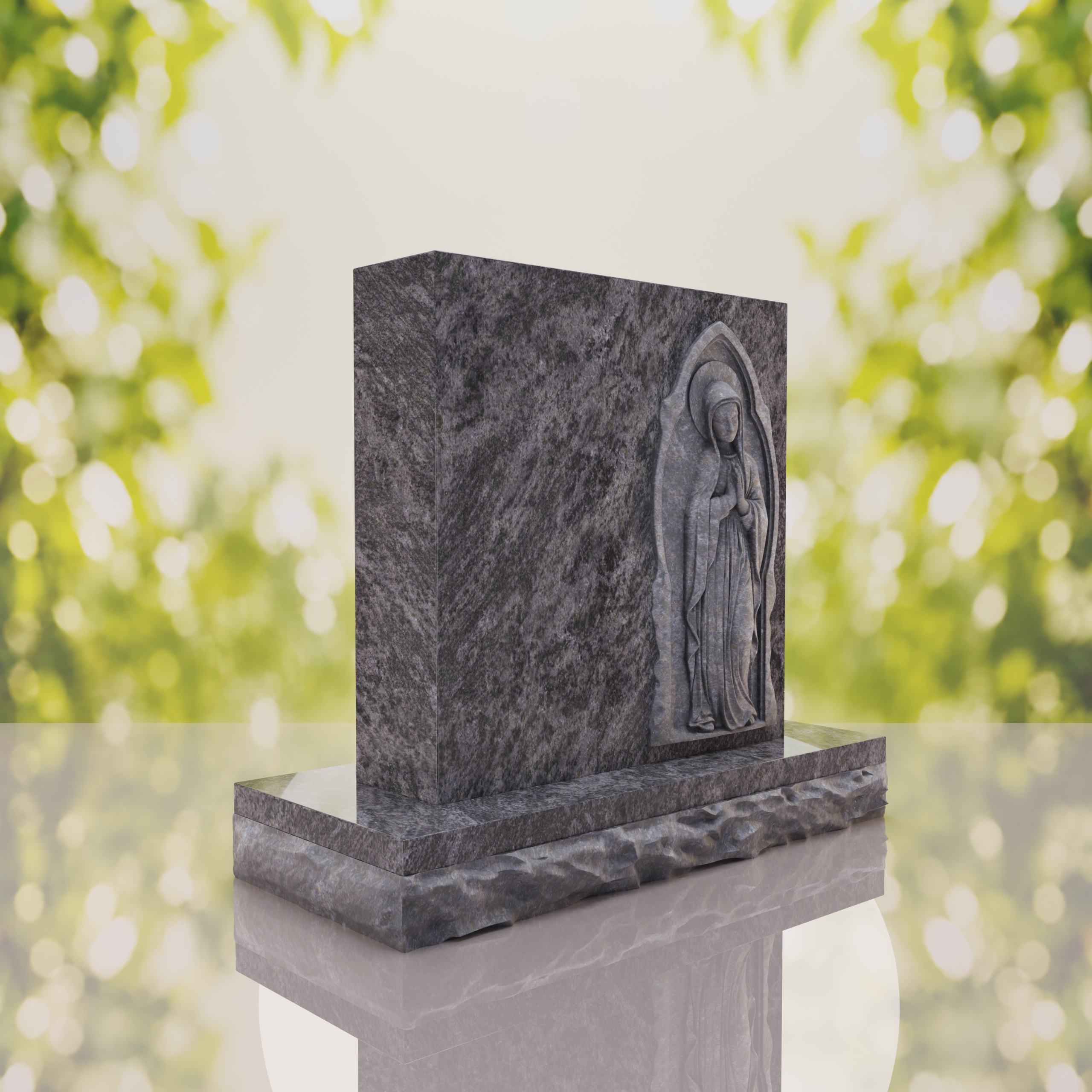 Praying Madonna Memorial Headstone thumbnail 2