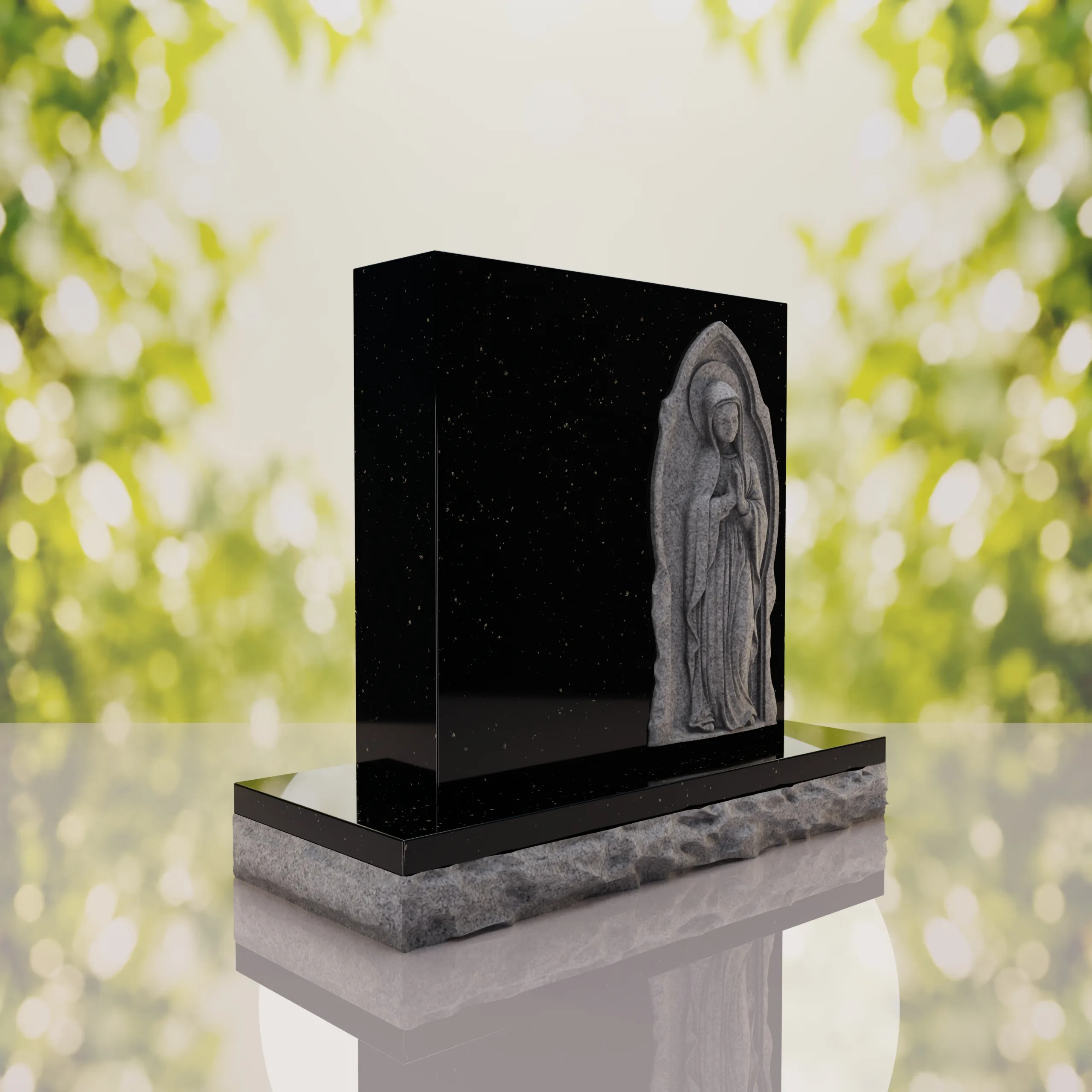 Praying Madonna Memorial Headstone thumbnail 5