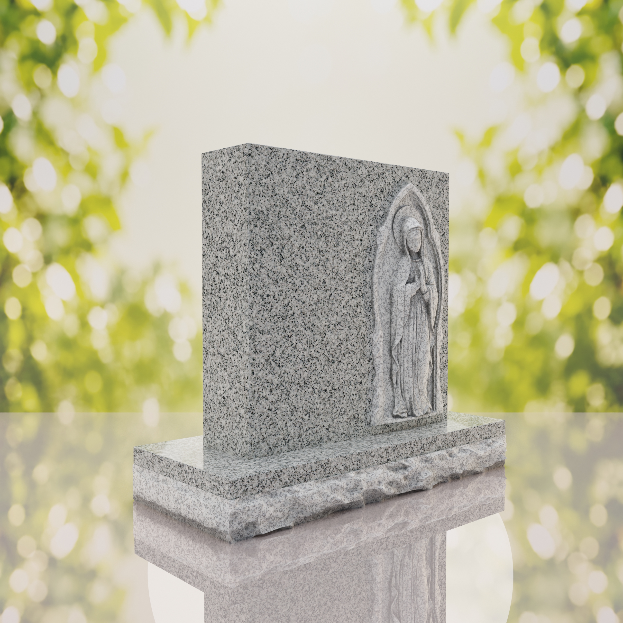 Praying Madonna Memorial Headstone thumbnail 8