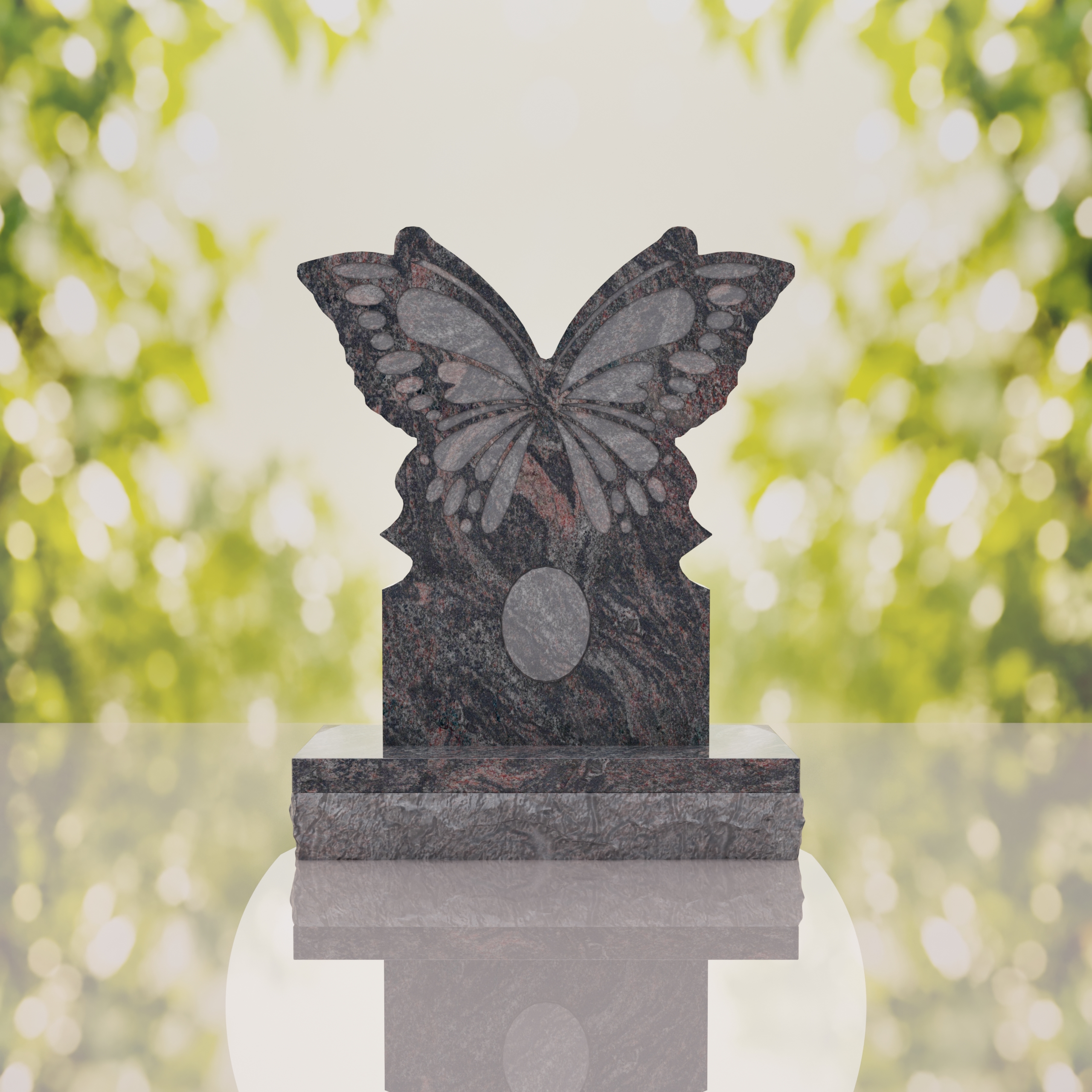 Butterfly Shape Granite Headstone thumbnail 6