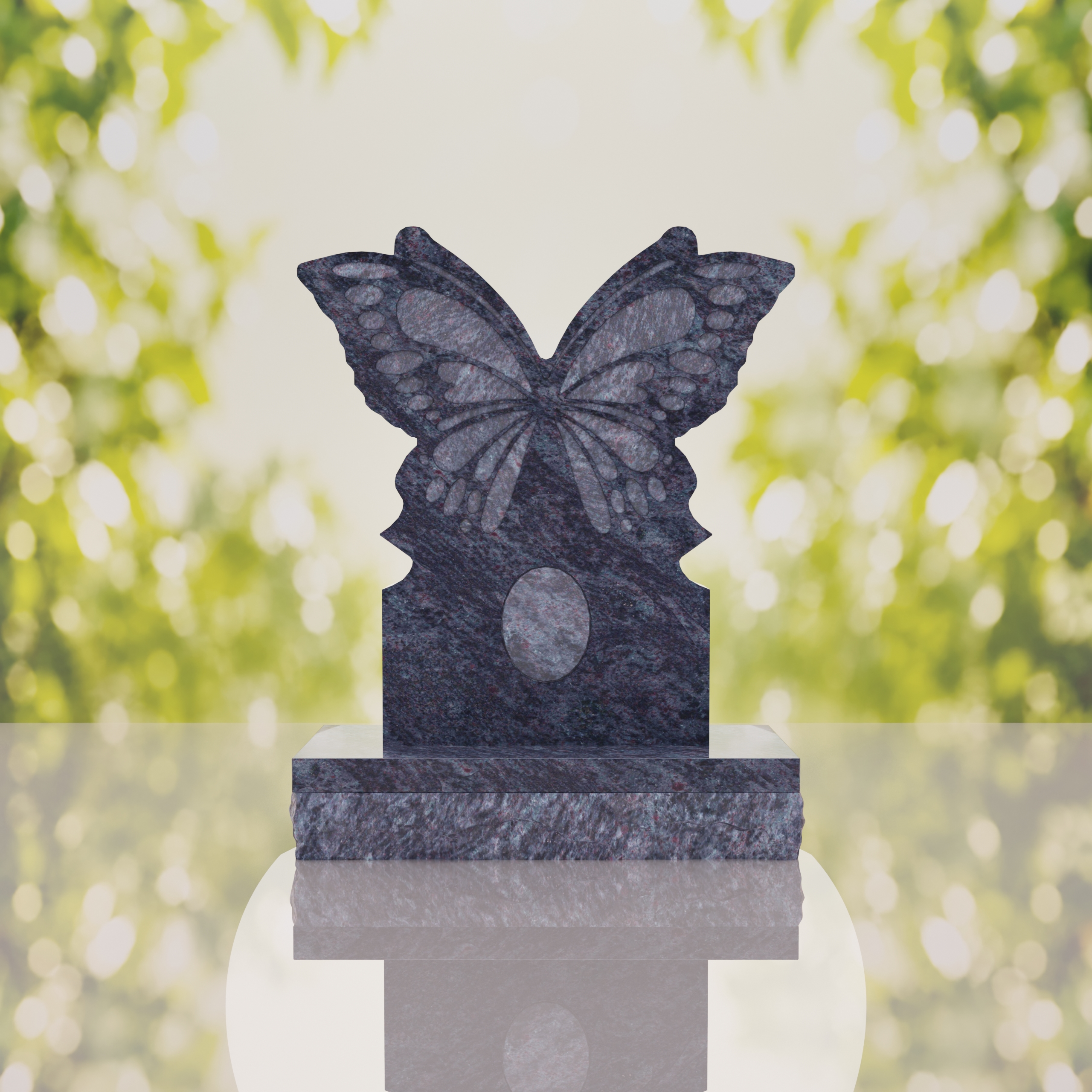 Butterfly Shape Granite Headstone thumbnail 9