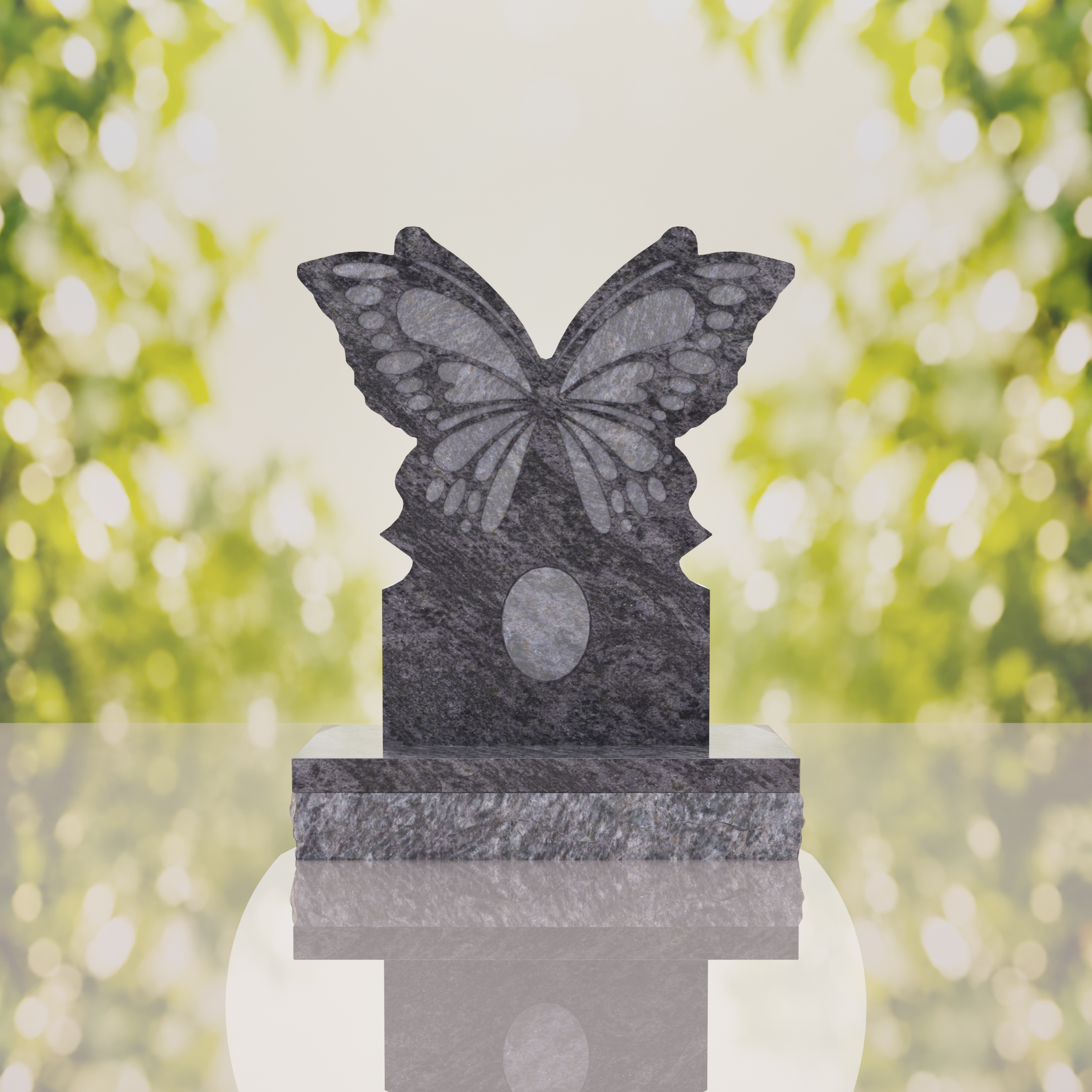 Butterfly Shape Granite Headstone thumbnail 12