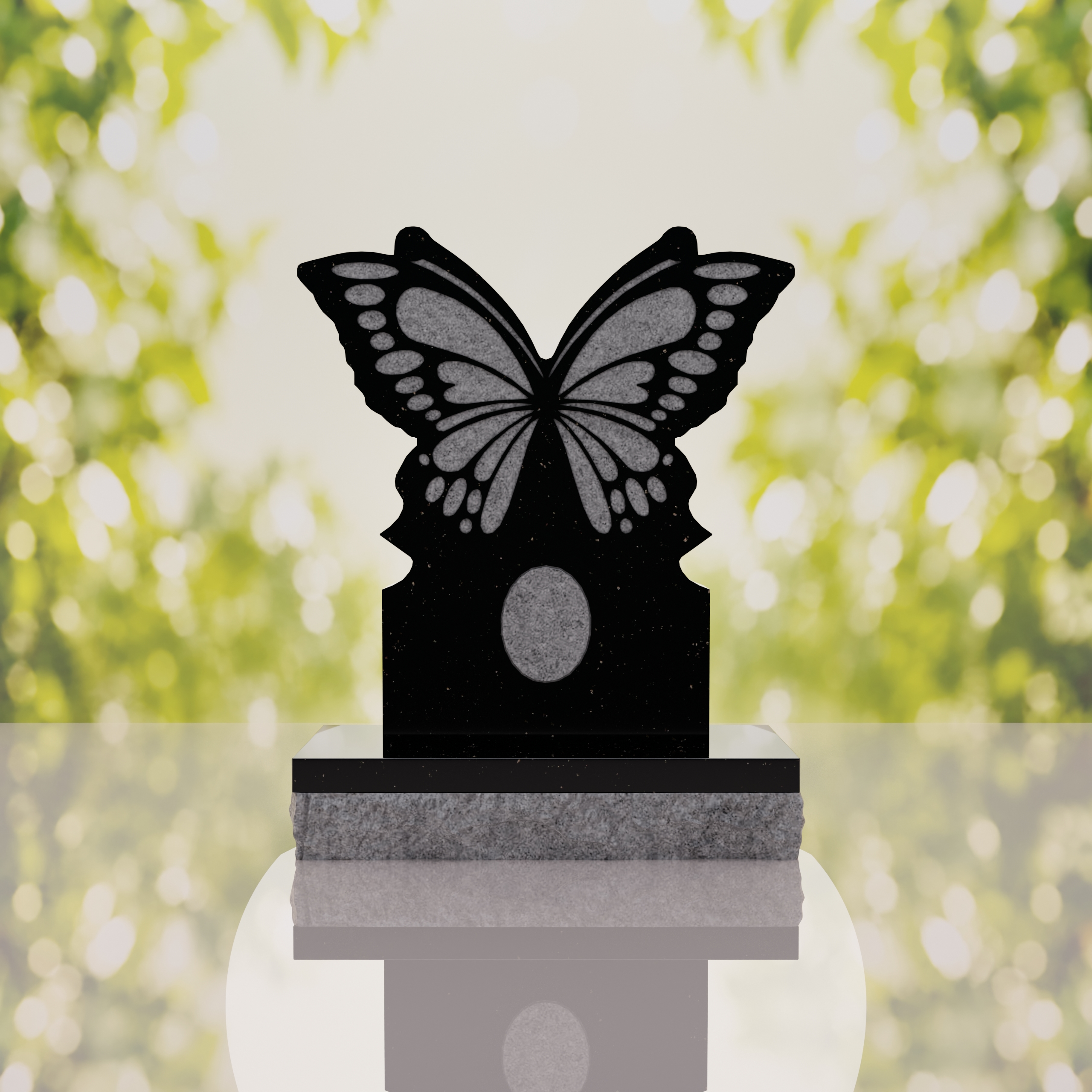 Butterfly Shape Granite Headstone thumbnail 14