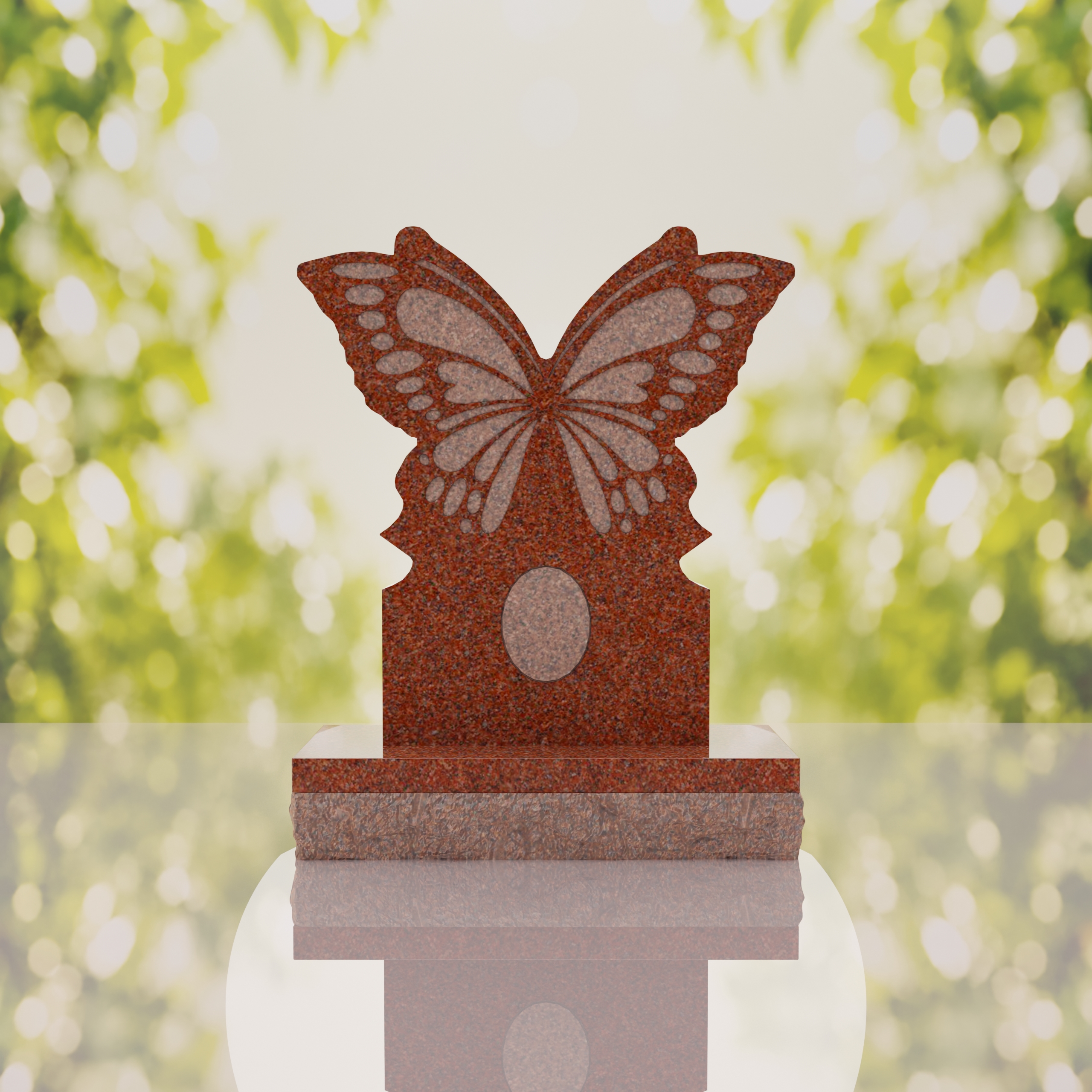Butterfly Shape Granite Headstone thumbnail 3