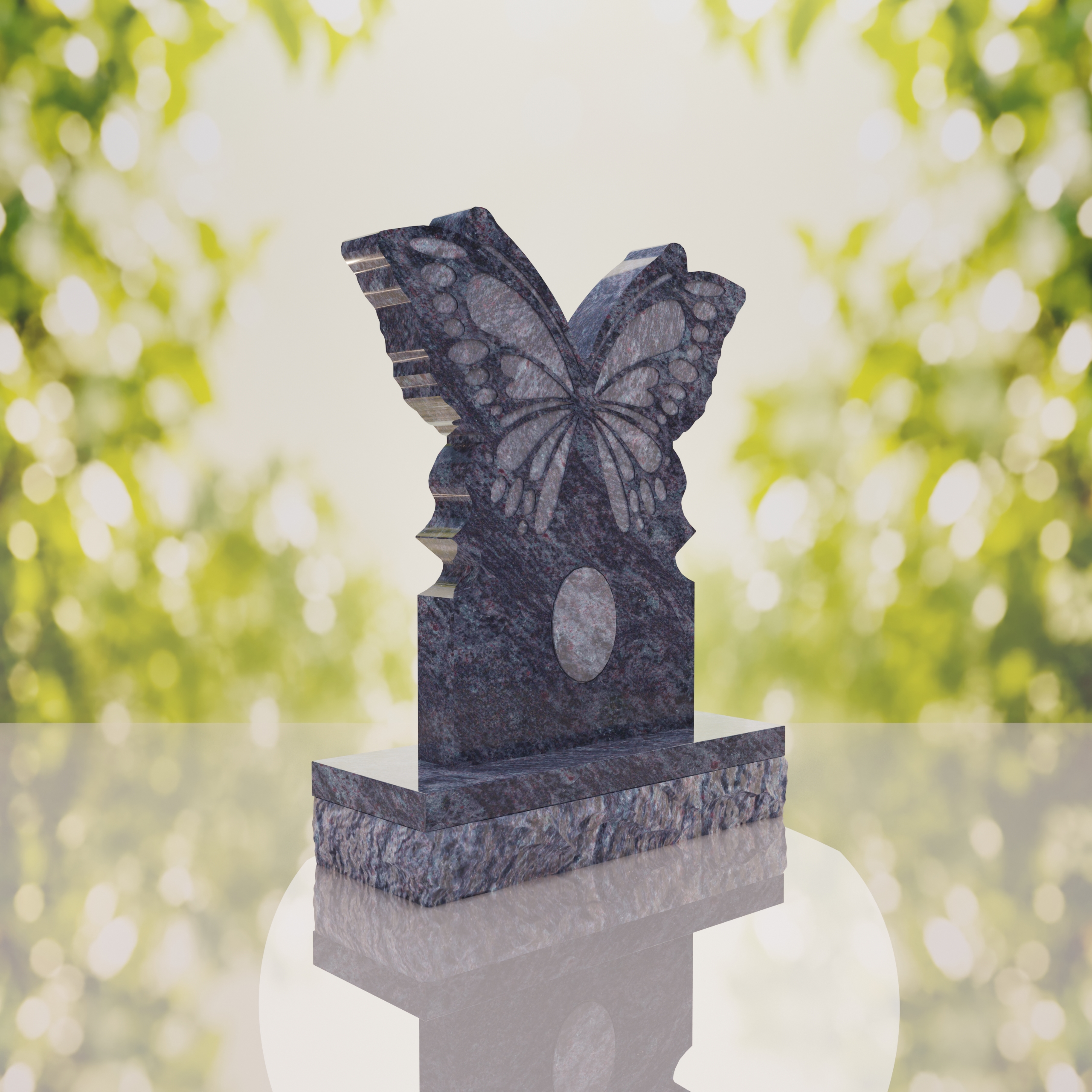 Butterfly Shape Granite Headstone thumbnail 8