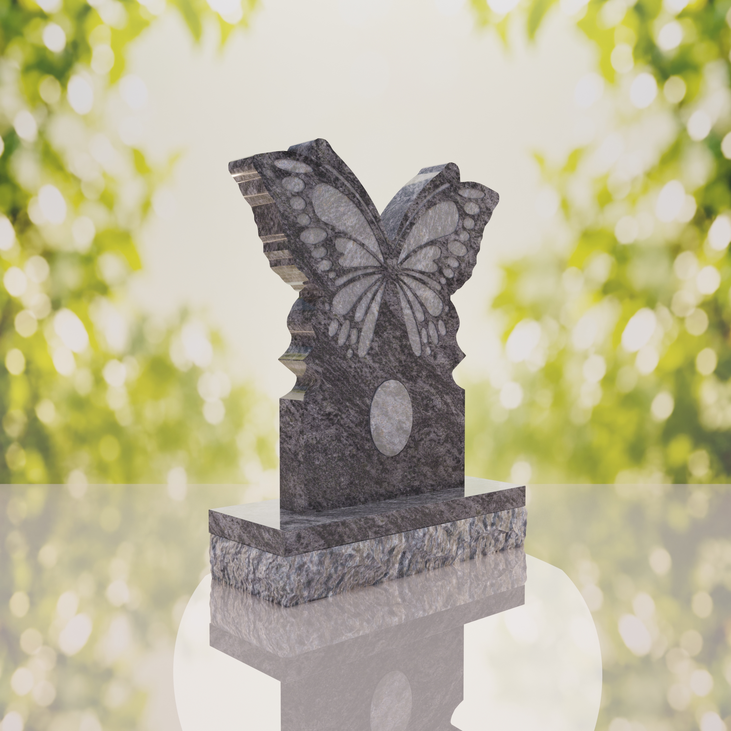 Butterfly Shape Granite Headstone thumbnail 11