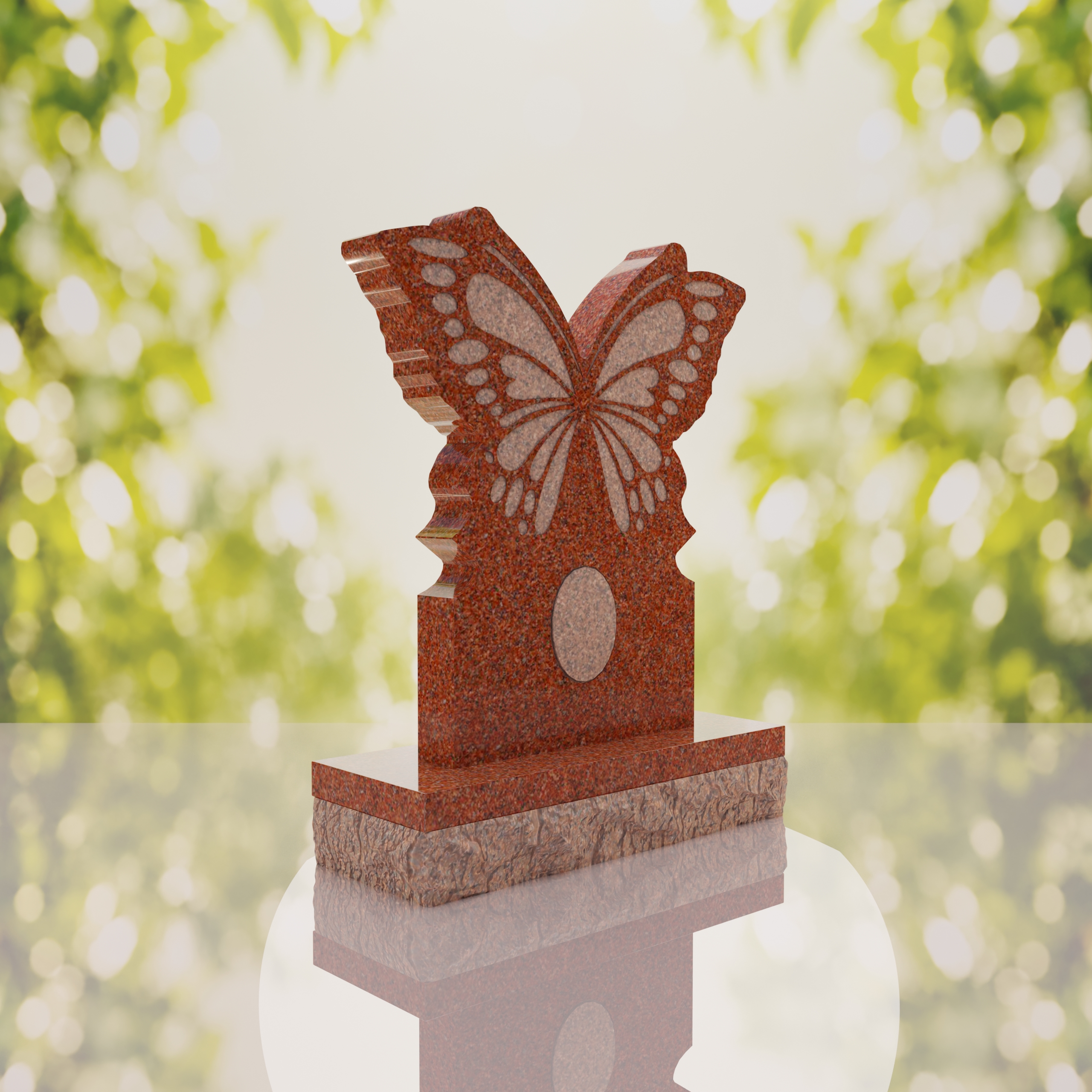 Butterfly Shape Granite Headstone thumbnail 2