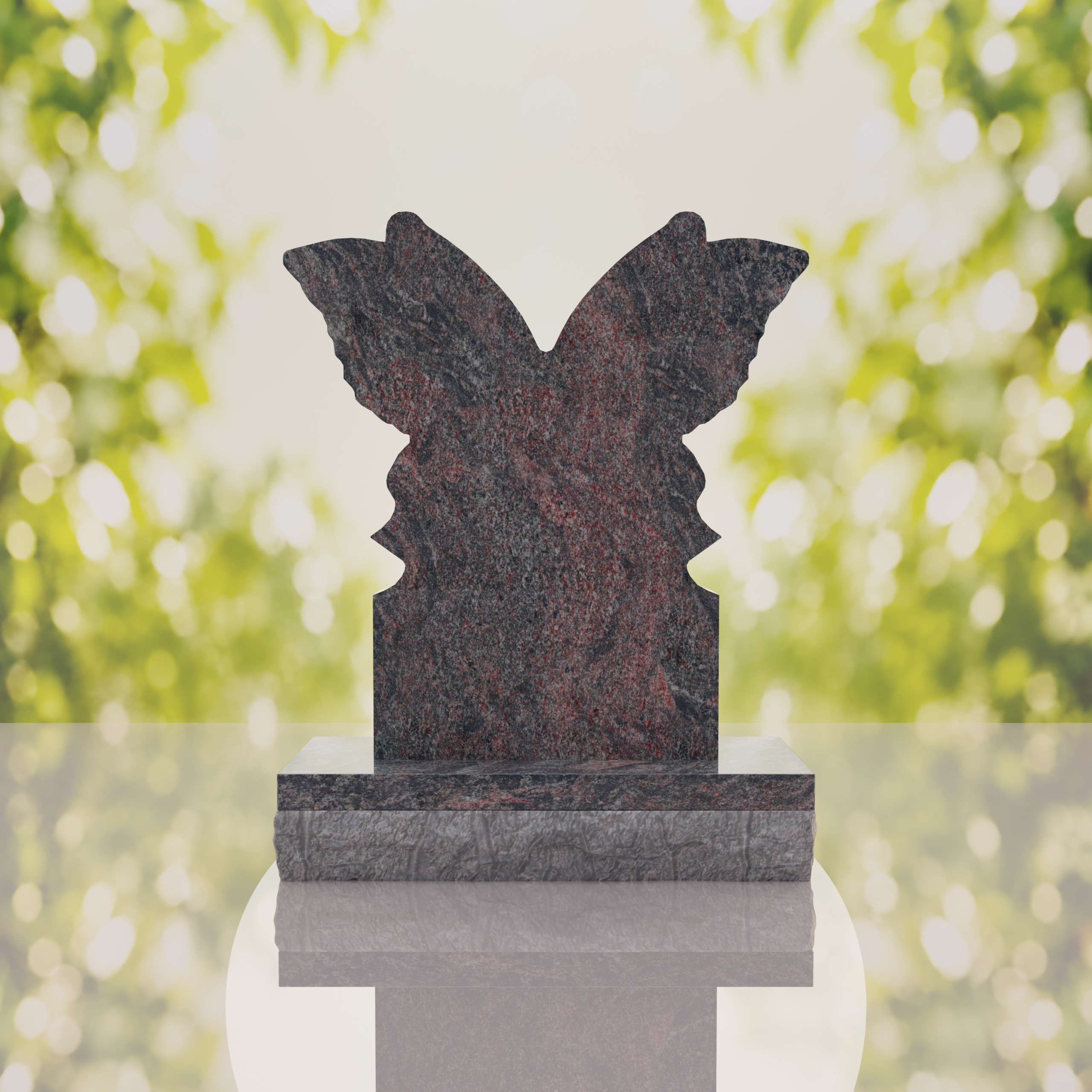 Butterfly Shape Granite Headstone thumbnail 7