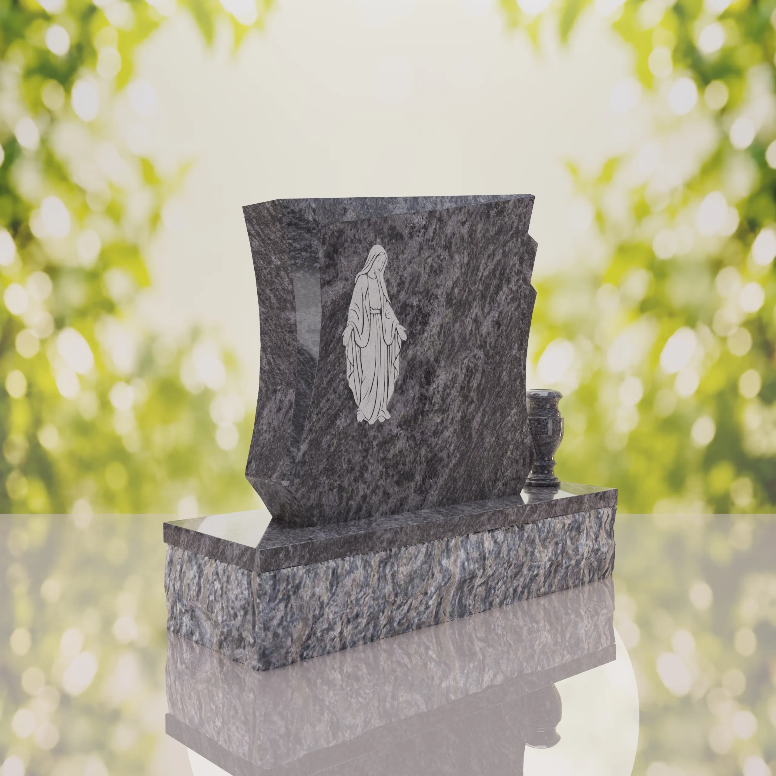 Modern Mary Upright Headstone thumbnail 3