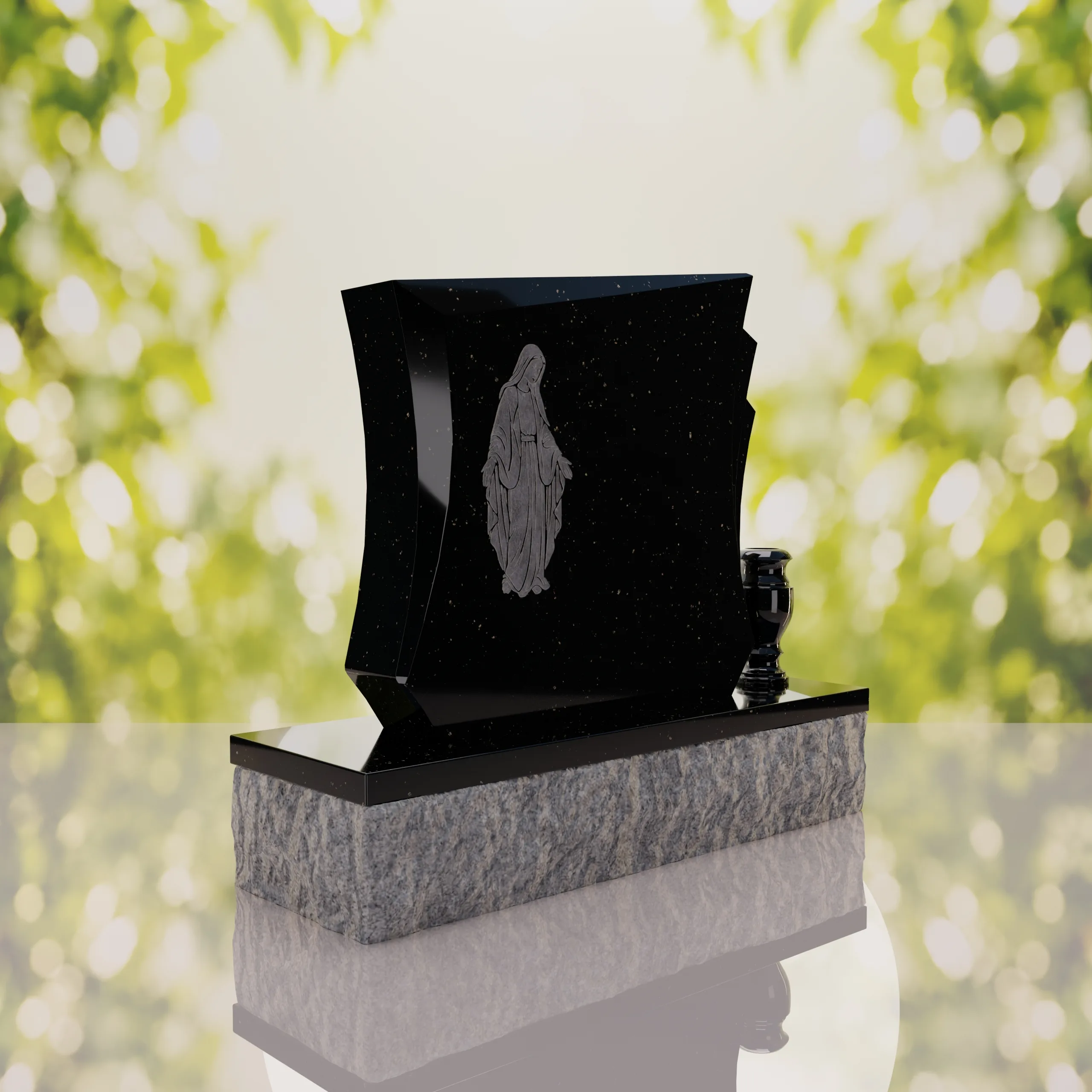 Modern Mary Upright Headstone thumbnail 6