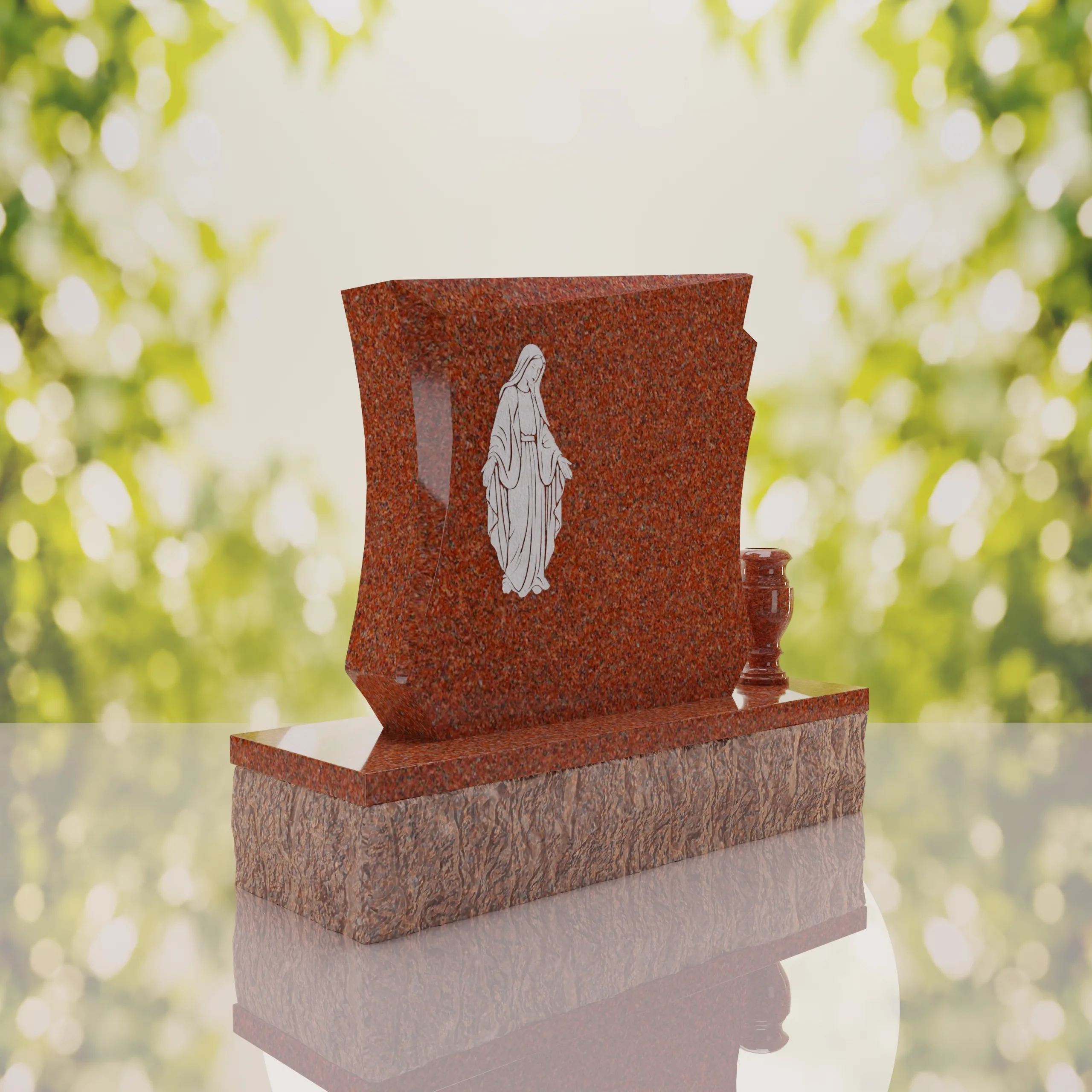 Modern Mary Upright Headstone thumbnail 14