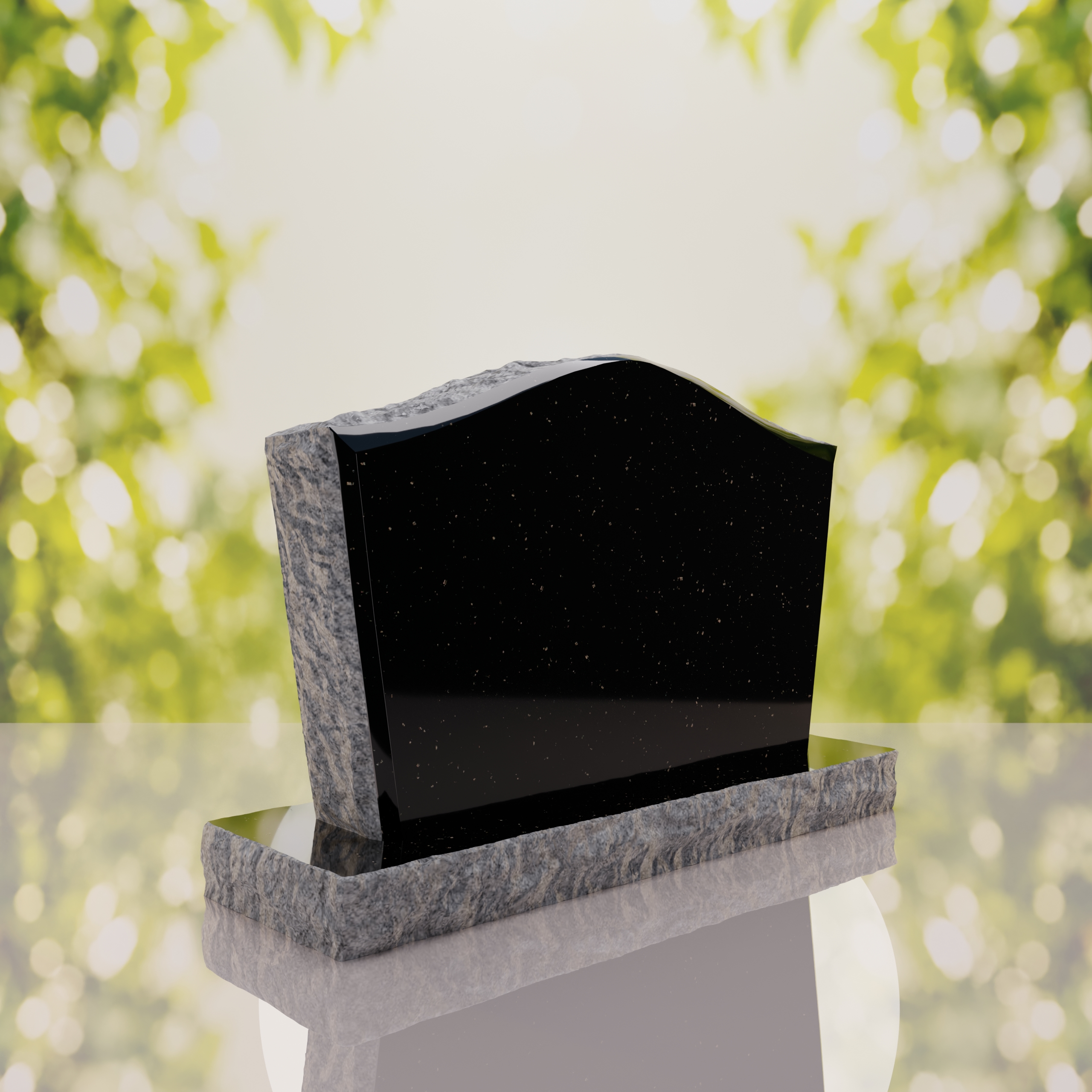 Serpentine Upright Granite Headstone