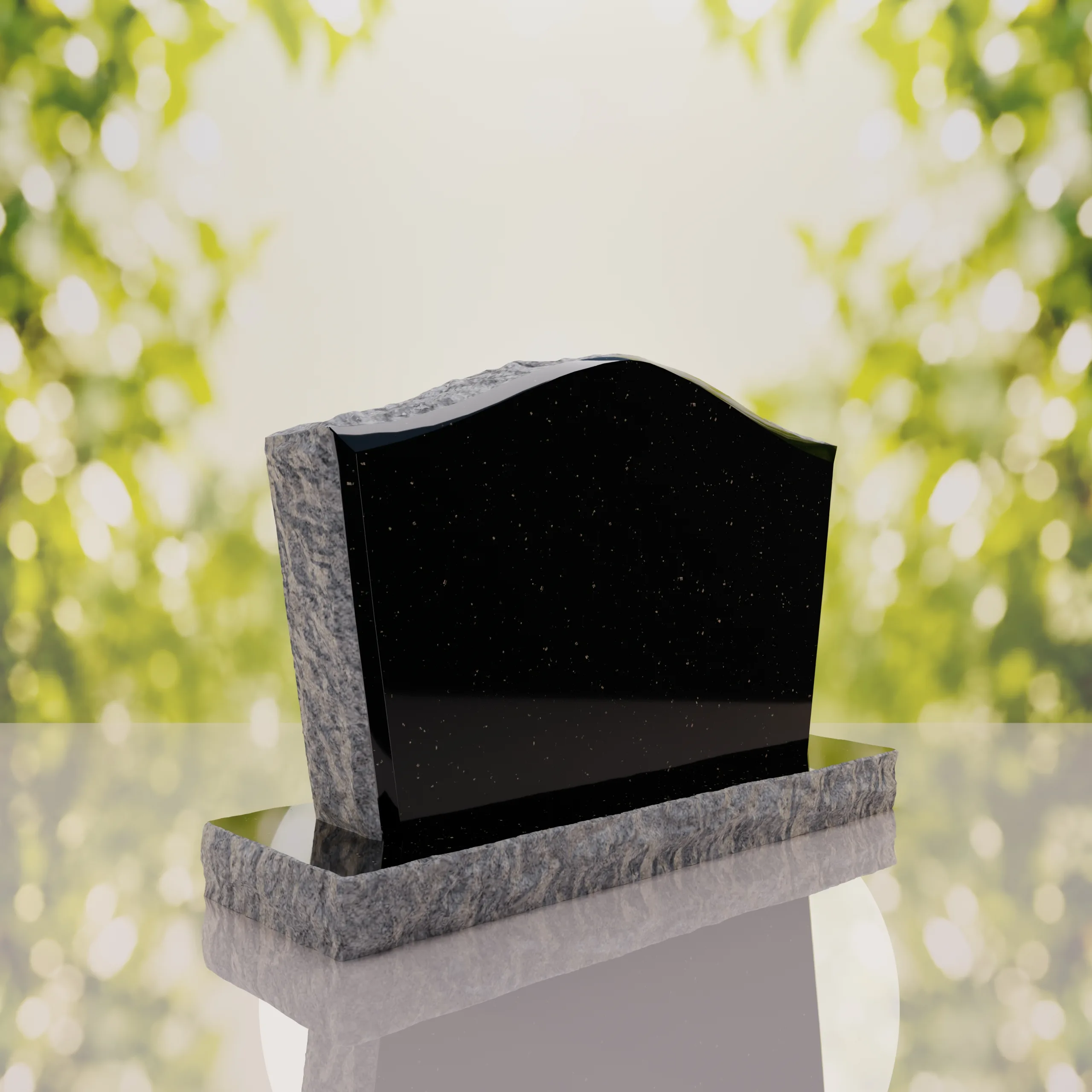 Serpentine Upright Granite Headstone