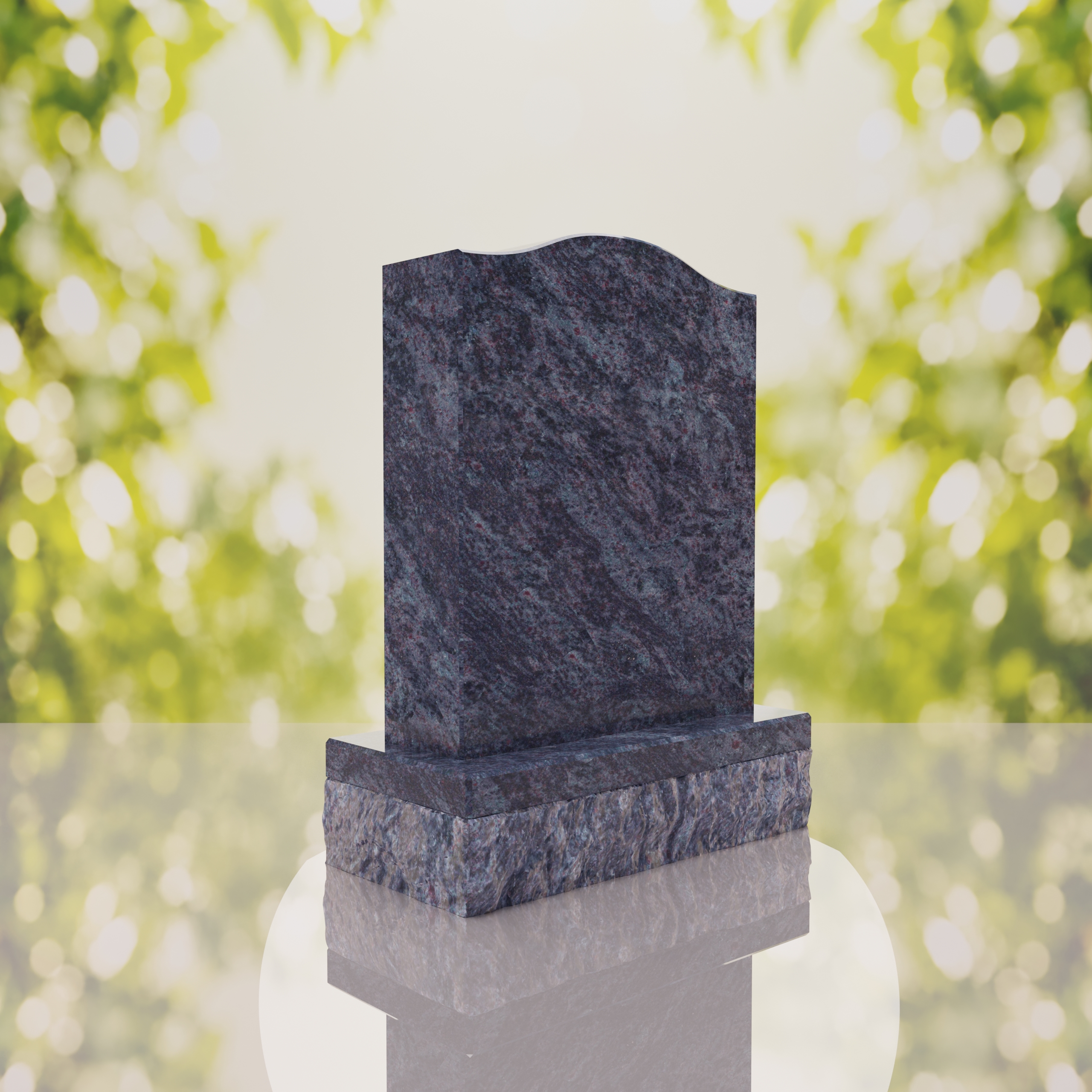 Serp Top Upright Headstone