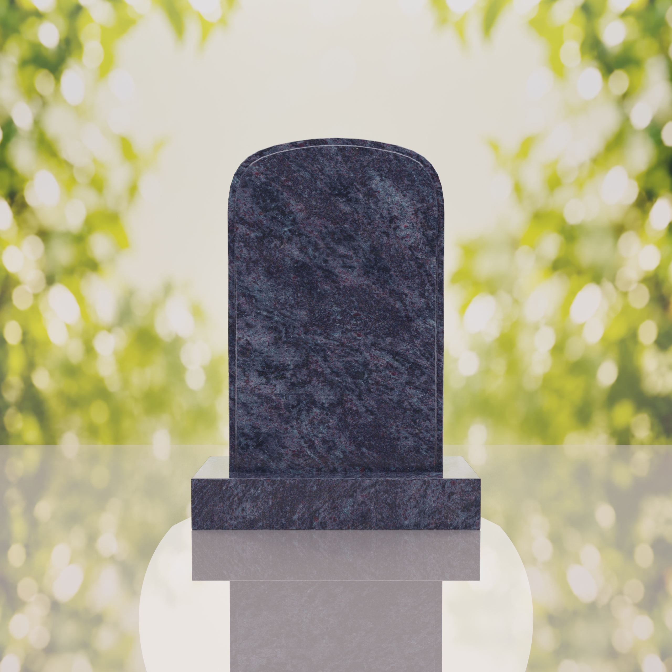Classic Rounded Top Granite Headstone thumbnail 8