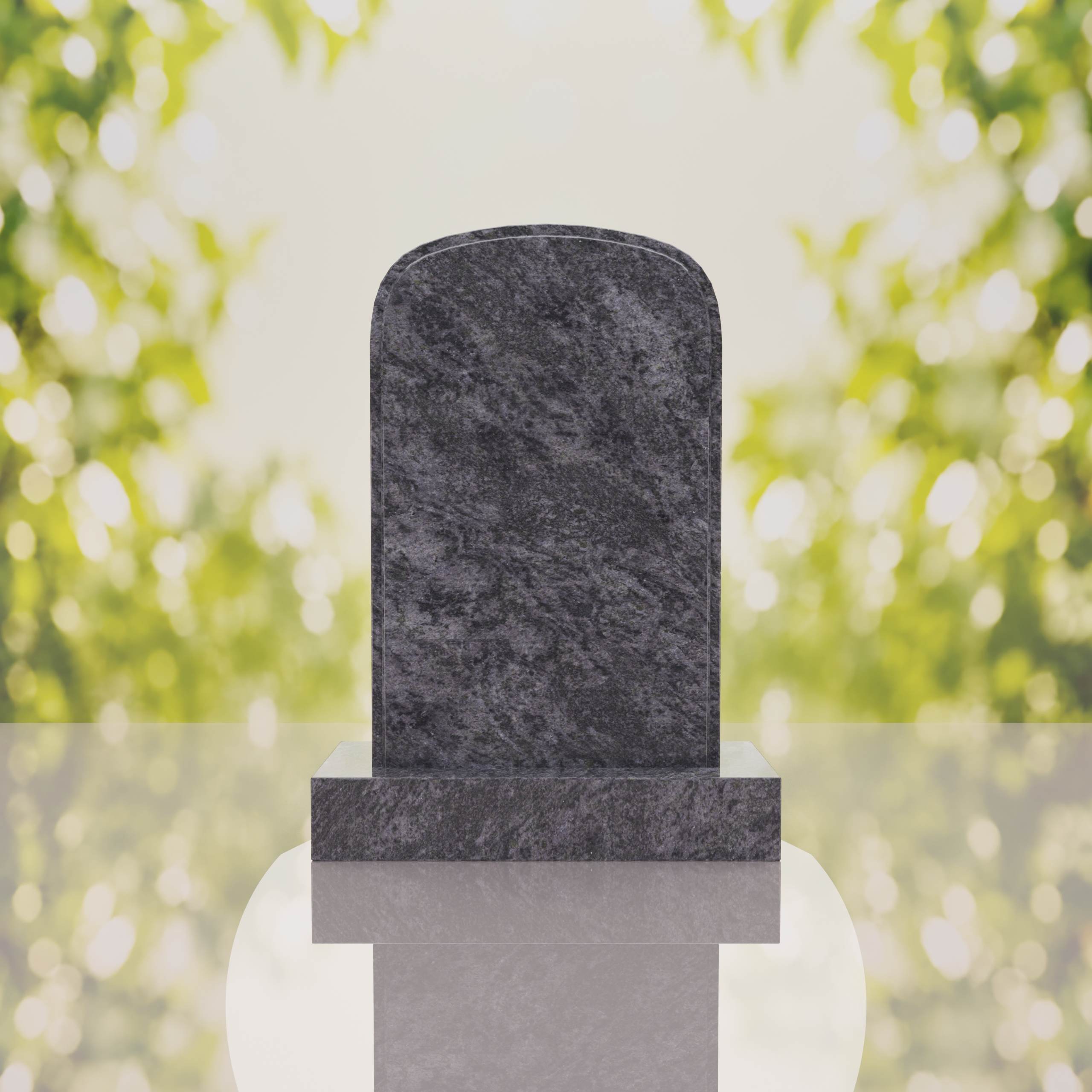 Classic Rounded Top Granite Headstone thumbnail 11