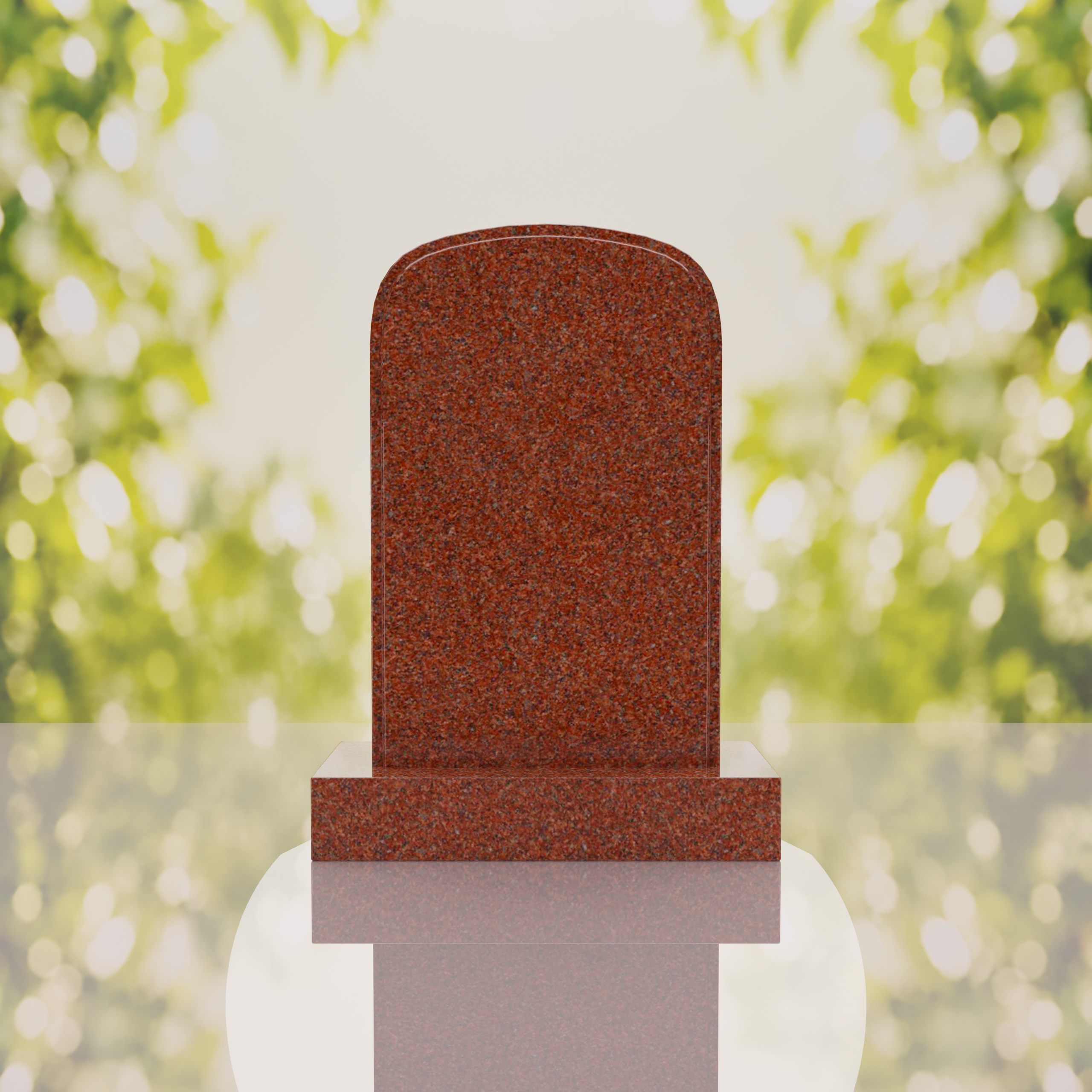 Classic Rounded Top Granite Headstone thumbnail 2