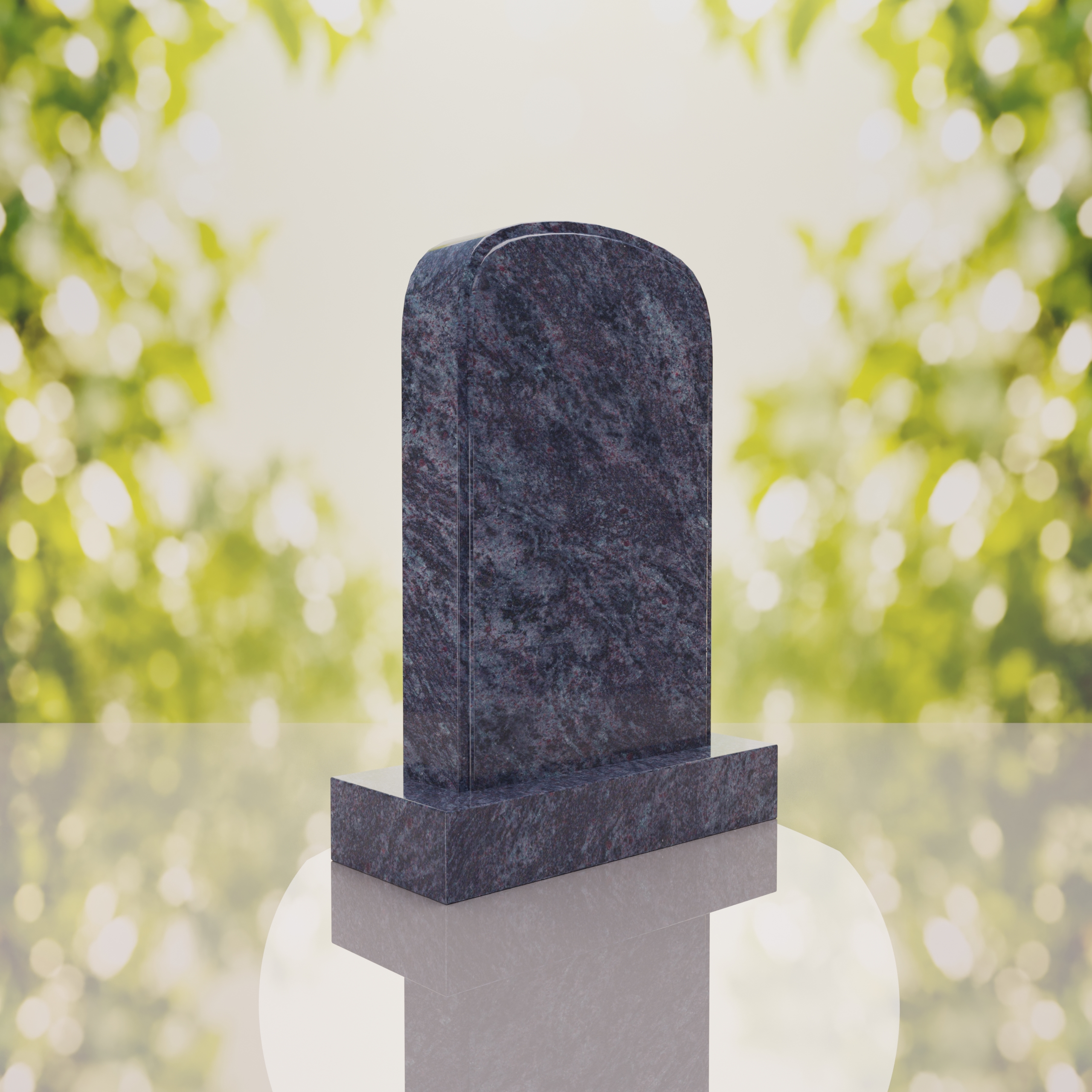 Classic Rounded Top Granite Headstone thumbnail 7