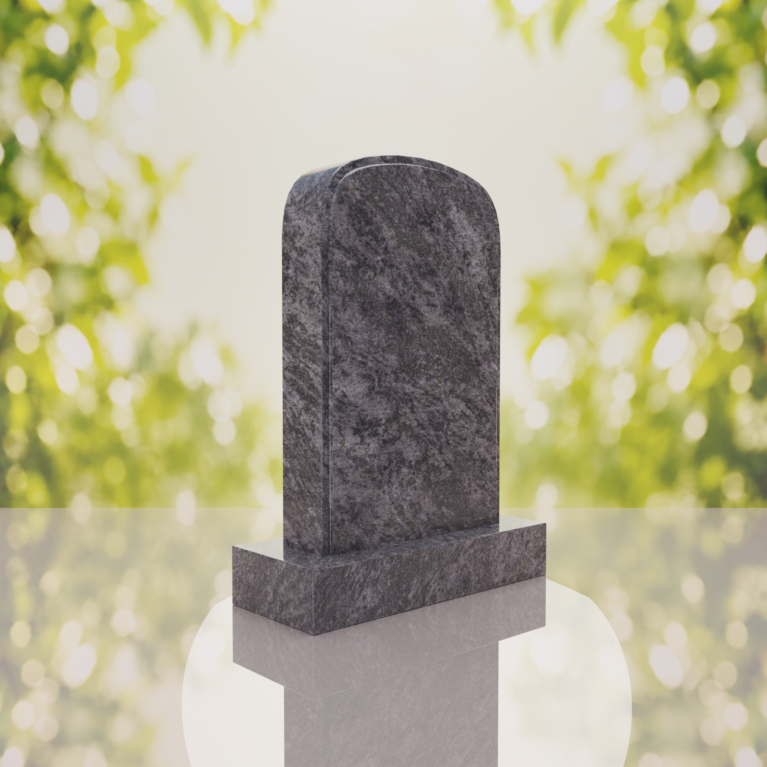 Classic Rounded Top Granite Headstone thumbnail 10