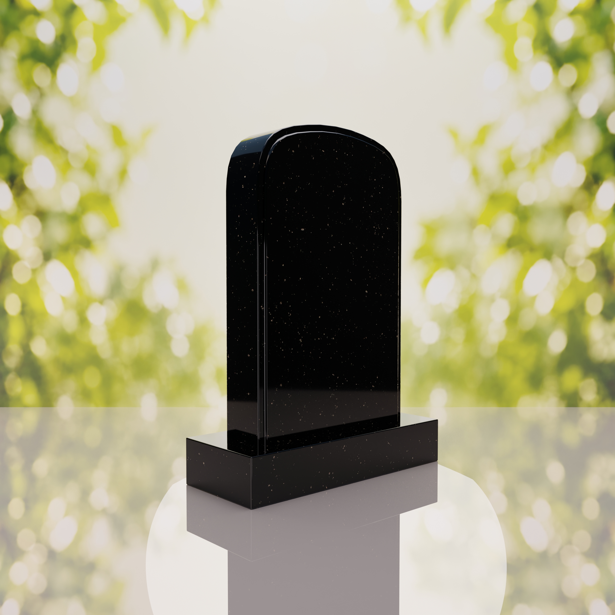 Classic Rounded Top Granite Headstone thumbnail 13