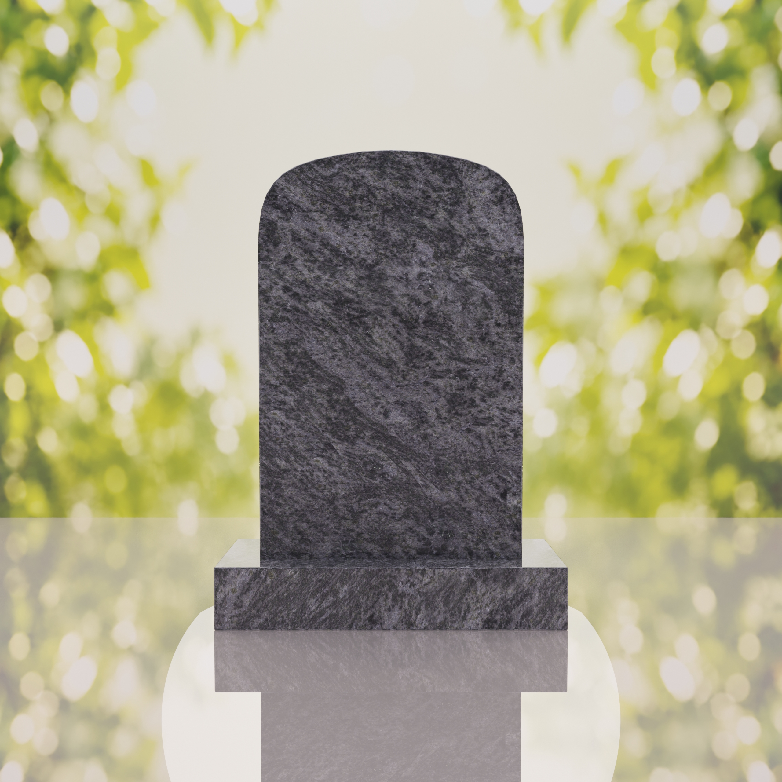 Classic Rounded Top Granite Headstone thumbnail 12