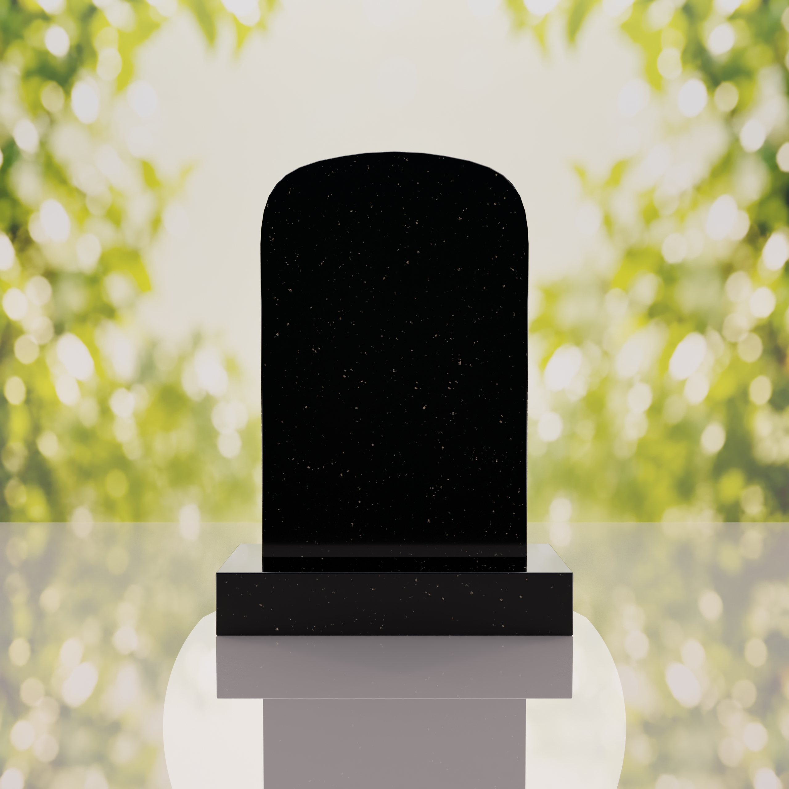 Classic Rounded Top Granite Headstone thumbnail 15