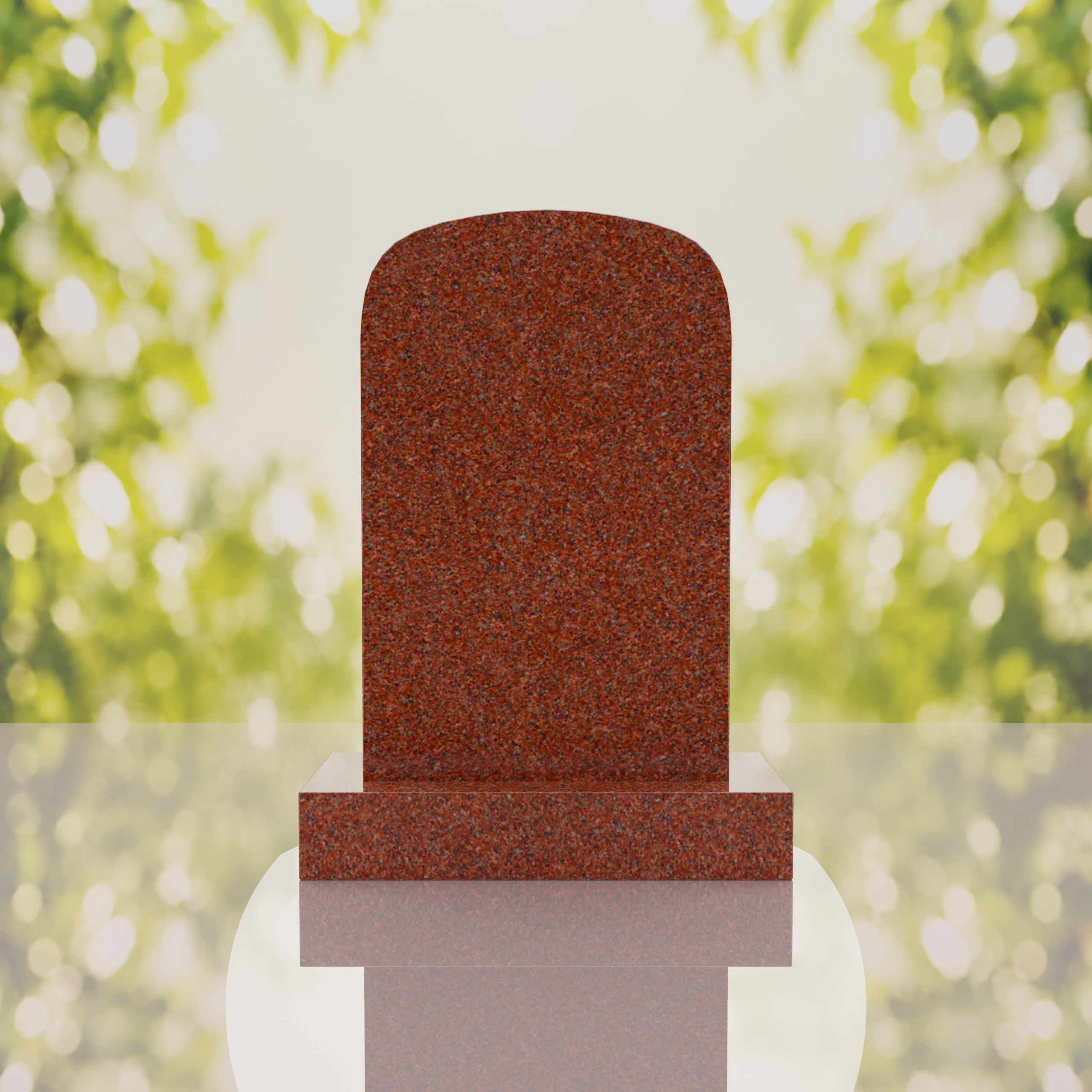 Classic Rounded Top Granite Headstone thumbnail 3