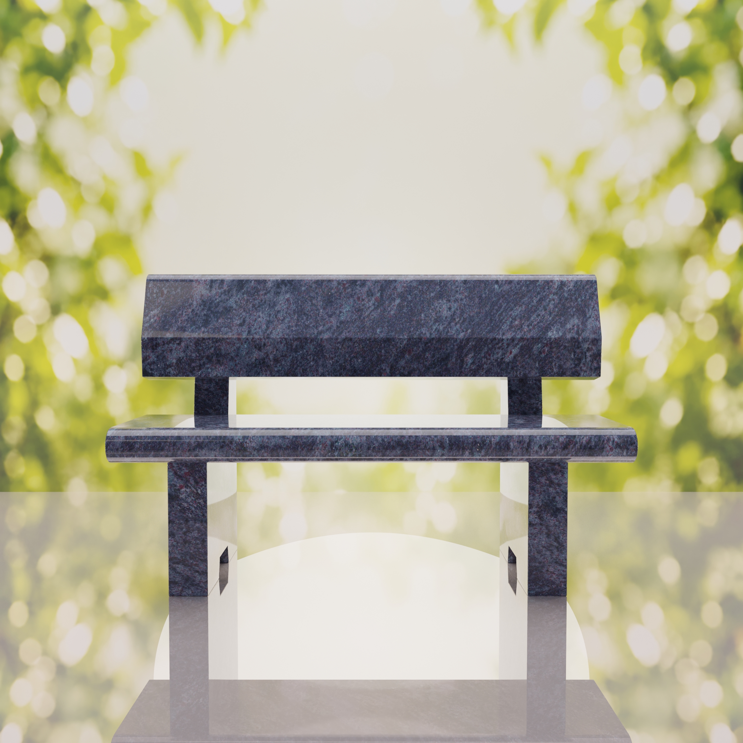 Classic Granite Memorial Bench thumbnail 14