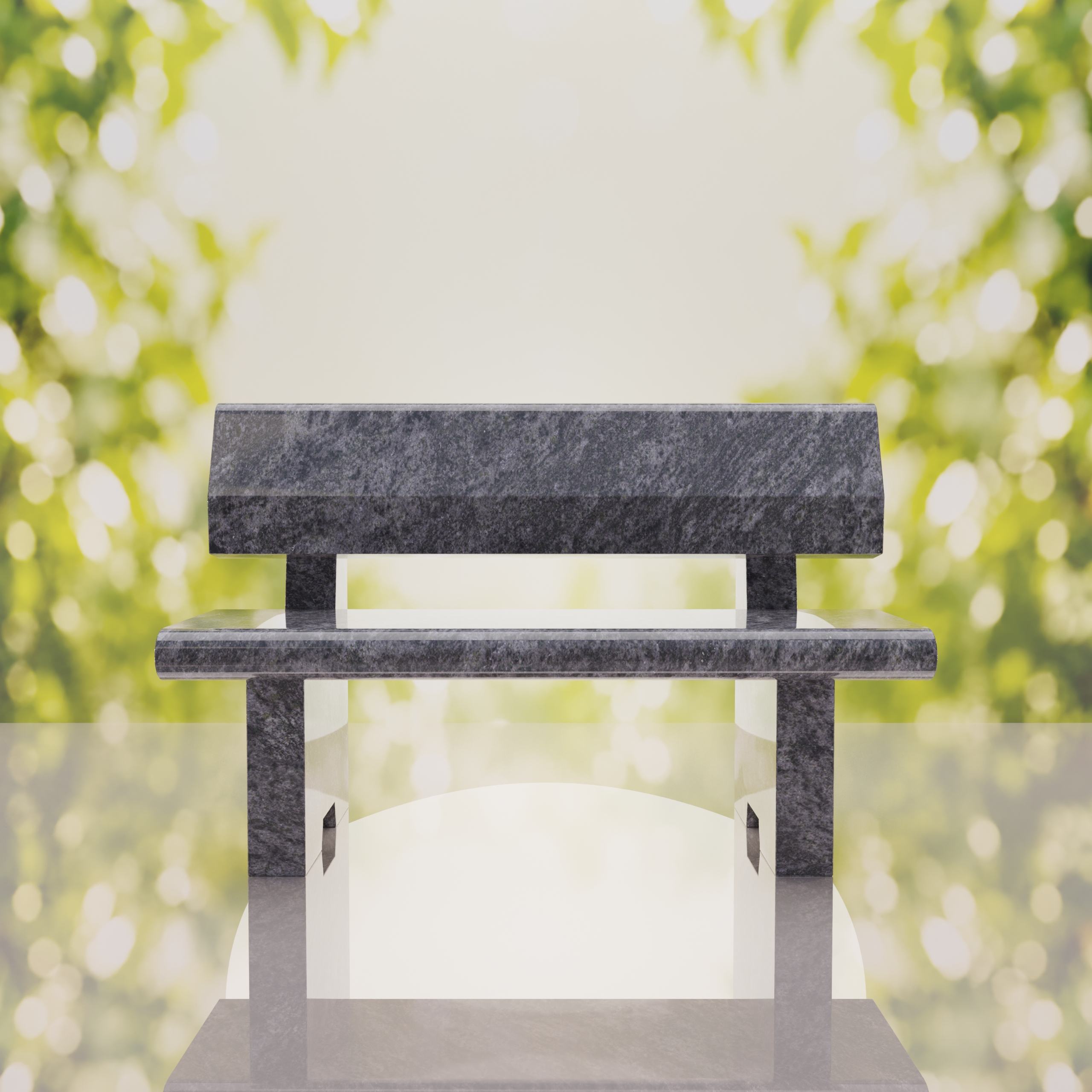 Classic Granite Memorial Bench thumbnail 11