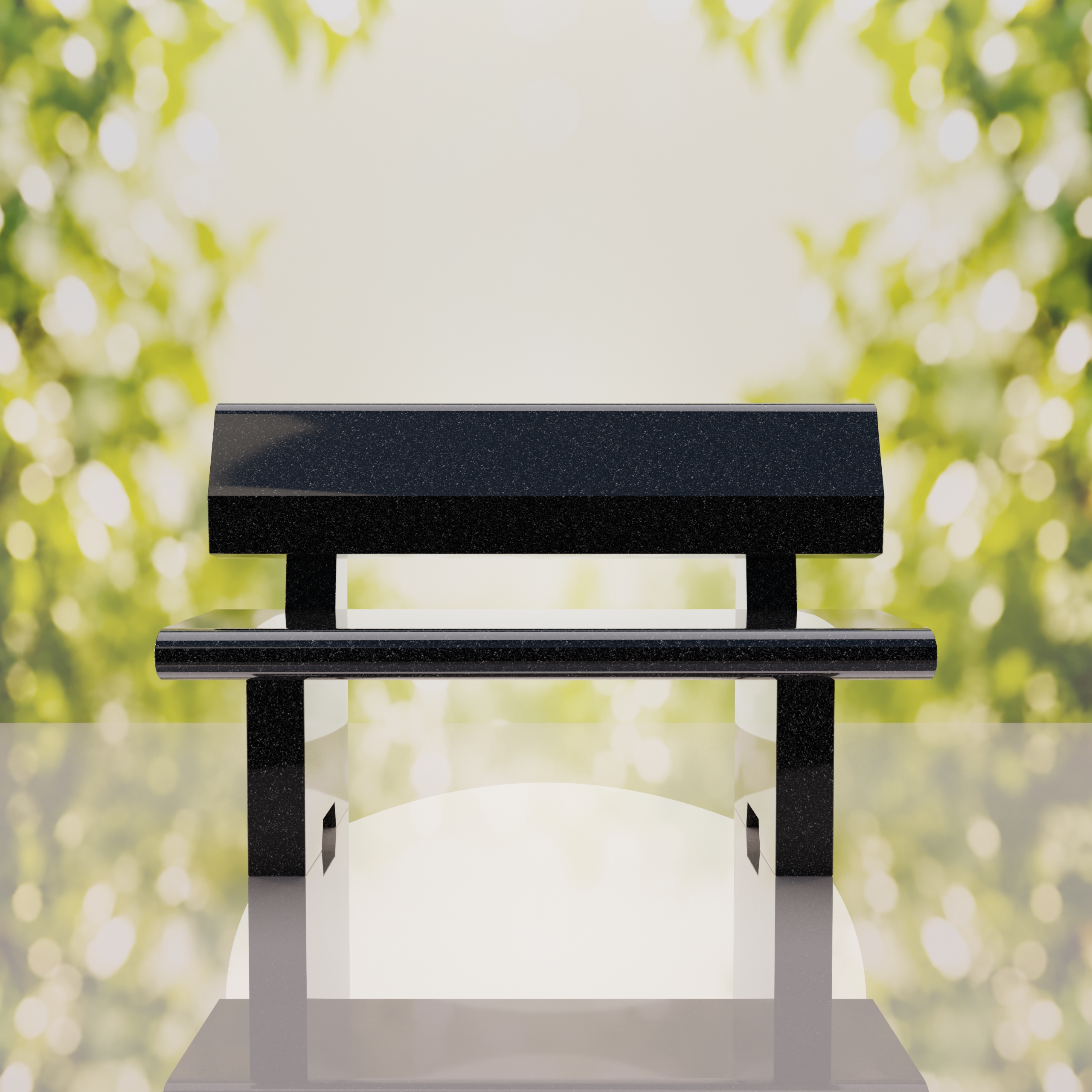 Classic Granite Memorial Bench thumbnail 5