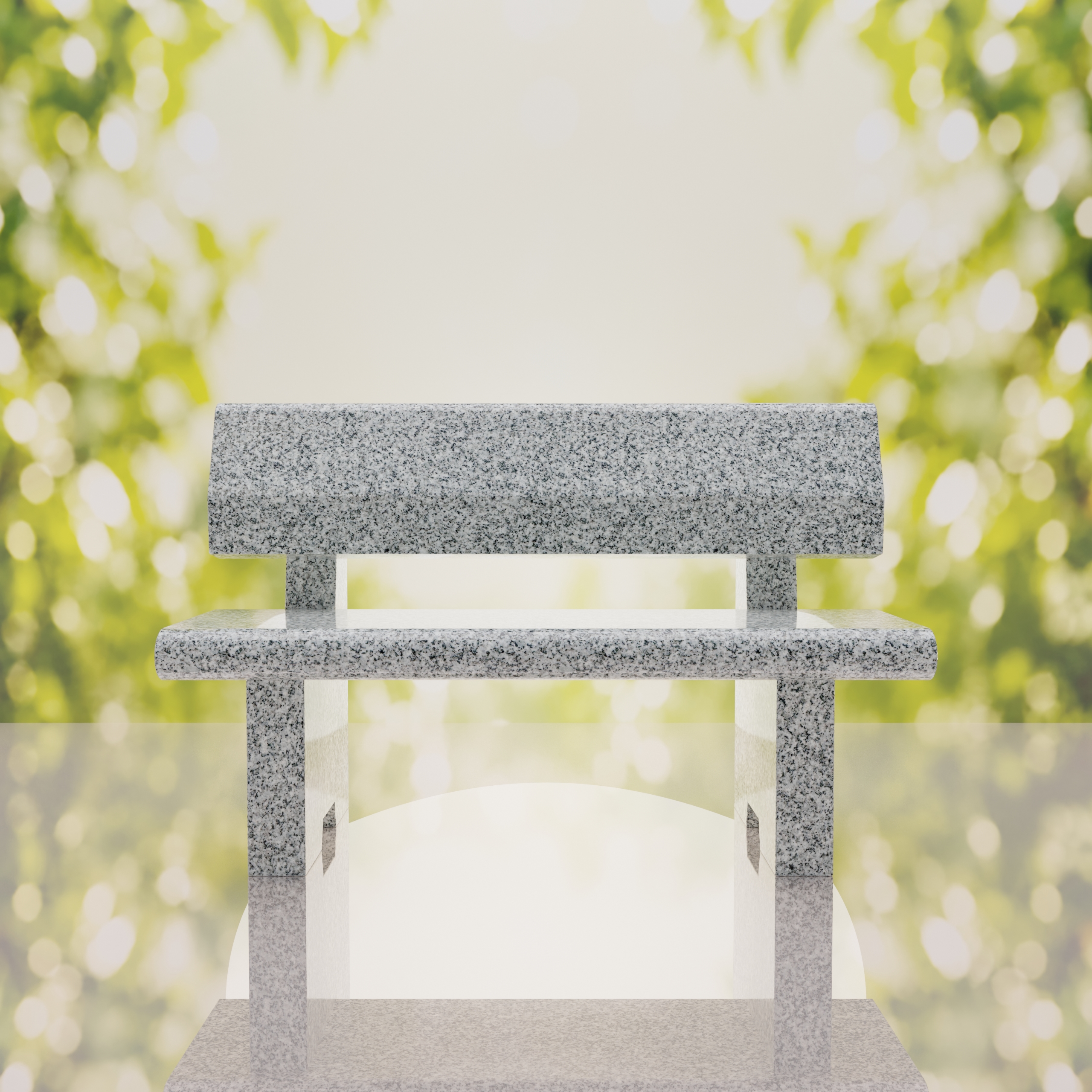 Classic Granite Memorial Bench thumbnail 2