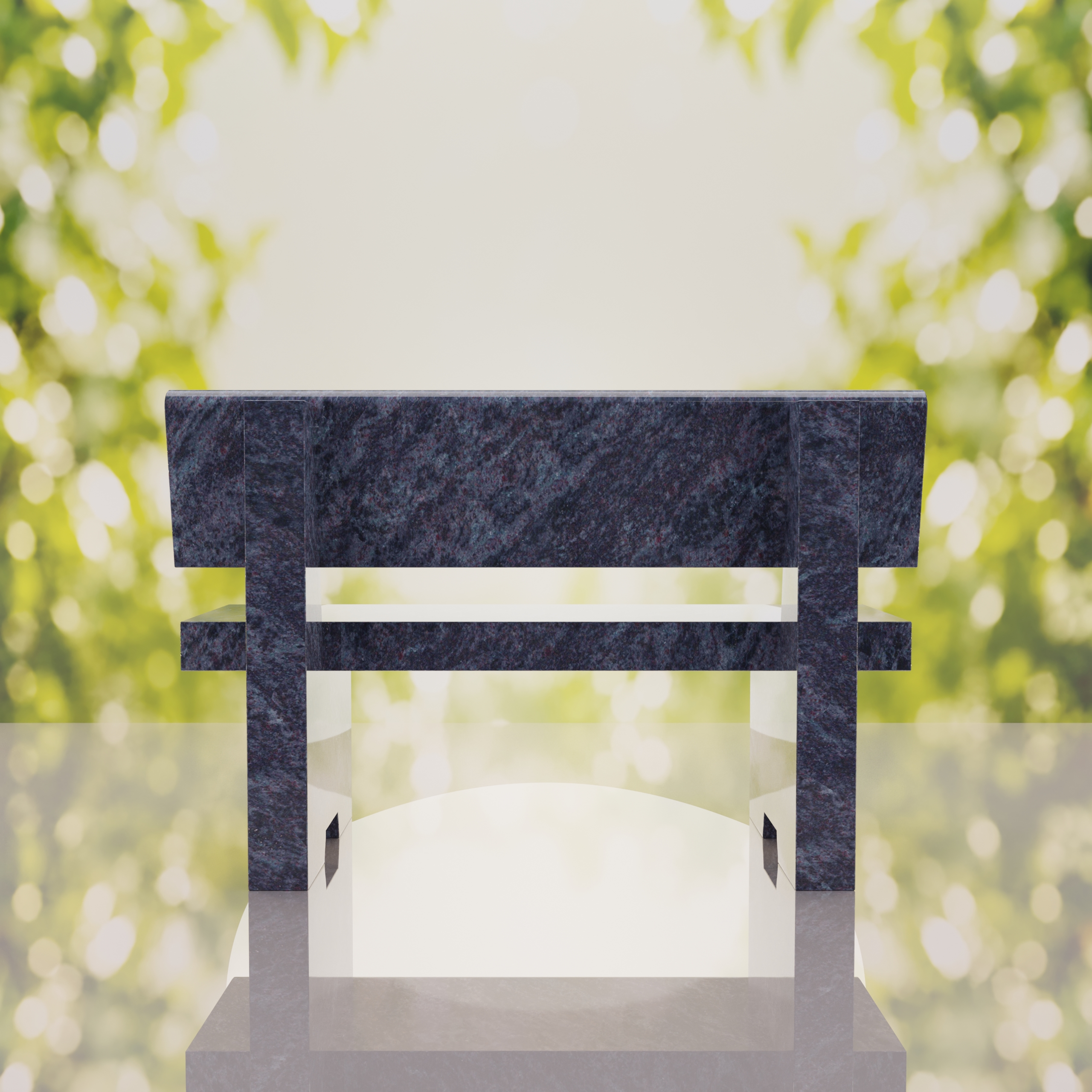 Classic Granite Memorial Bench thumbnail 15