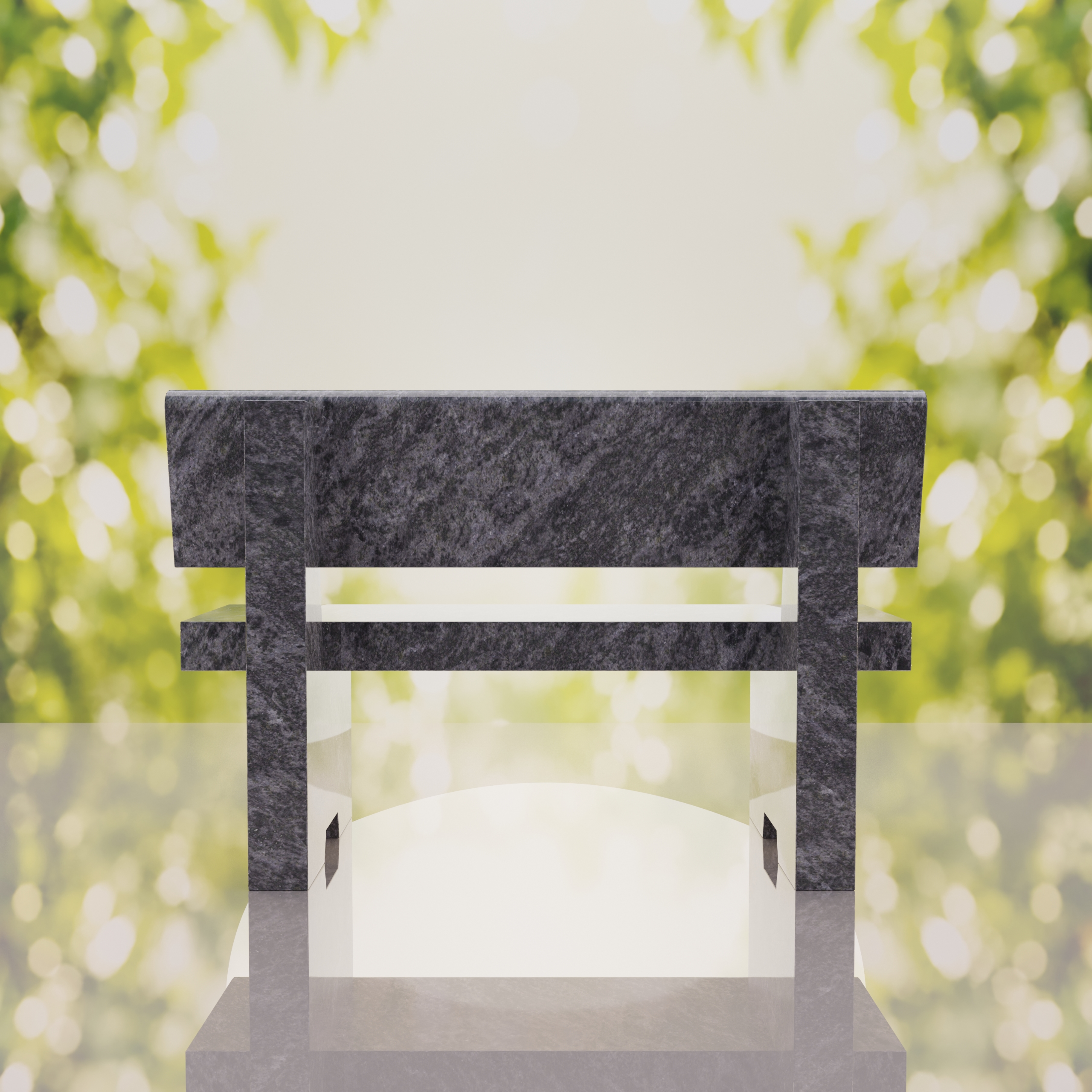 Classic Granite Memorial Bench thumbnail 12