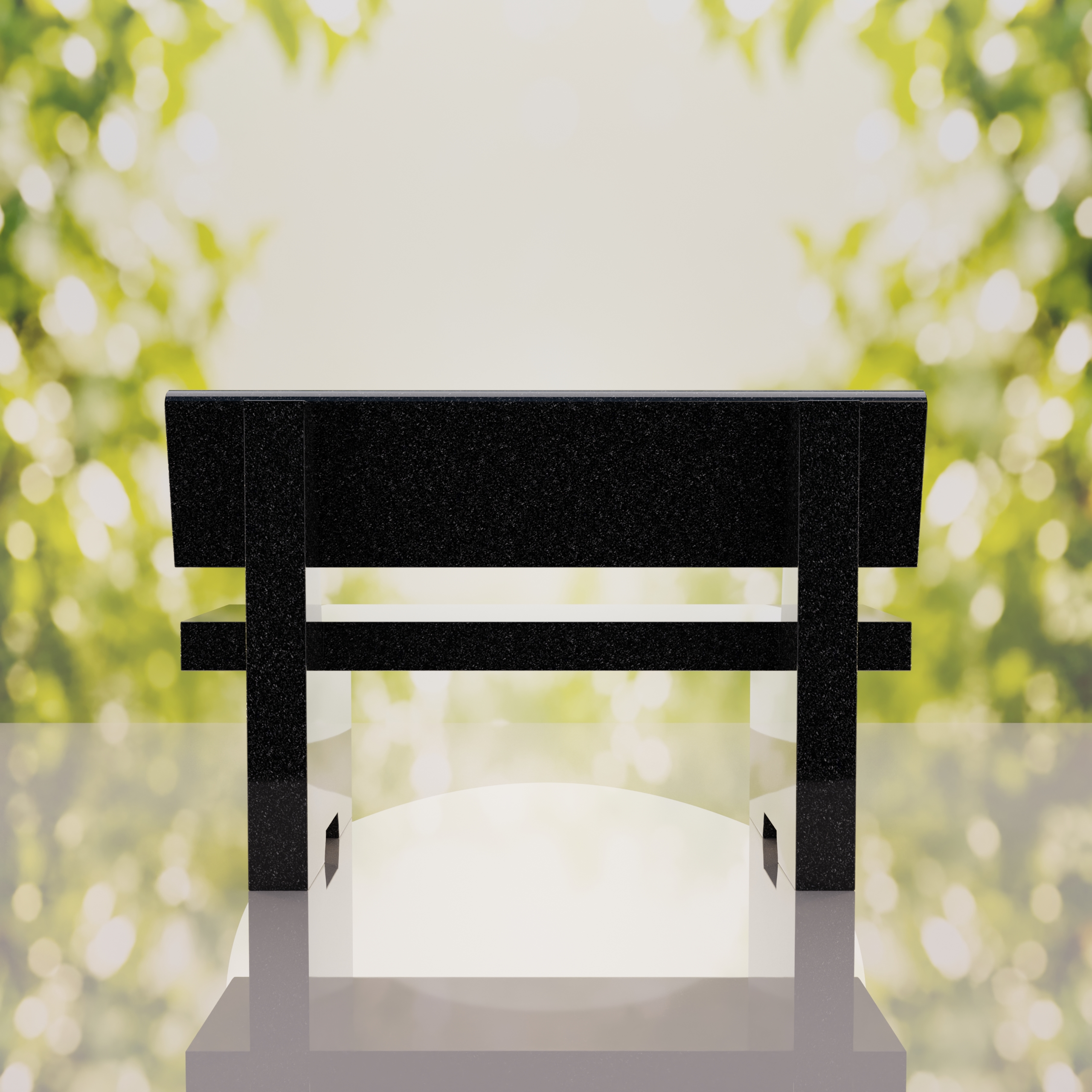 Classic Granite Memorial Bench thumbnail 6