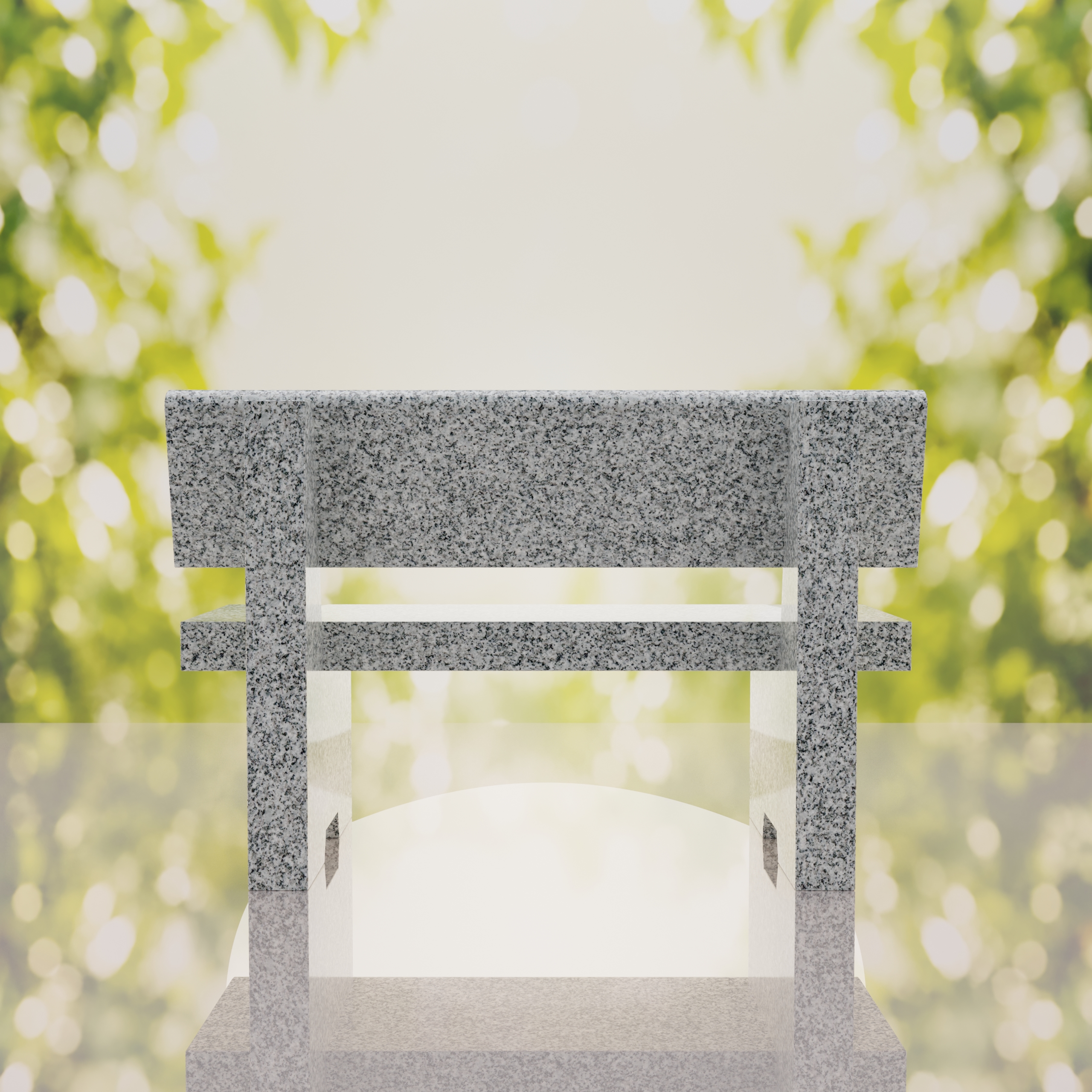 Classic Granite Memorial Bench thumbnail 3
