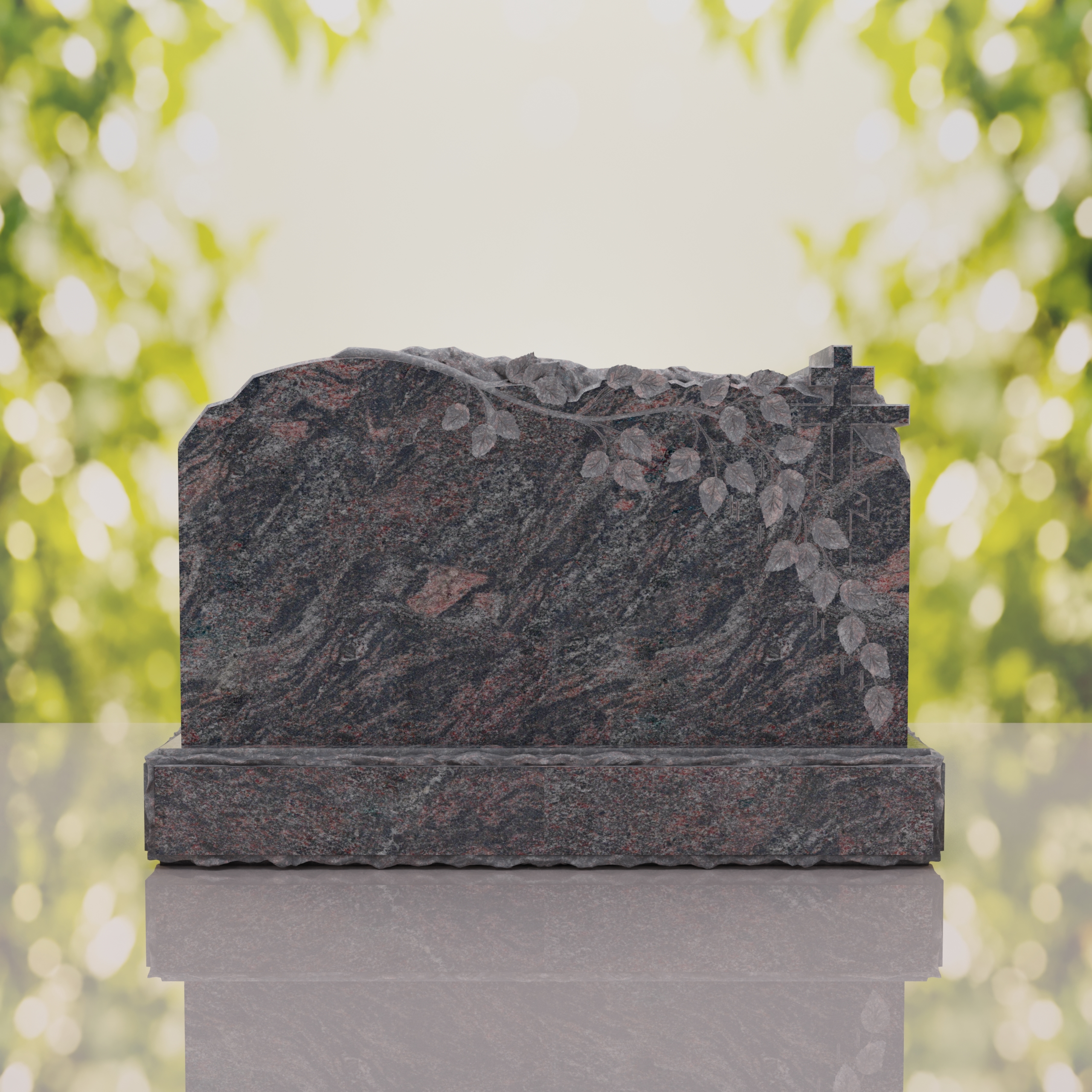 Companion Orthodox Cross Granite Headstone thumbnail 2