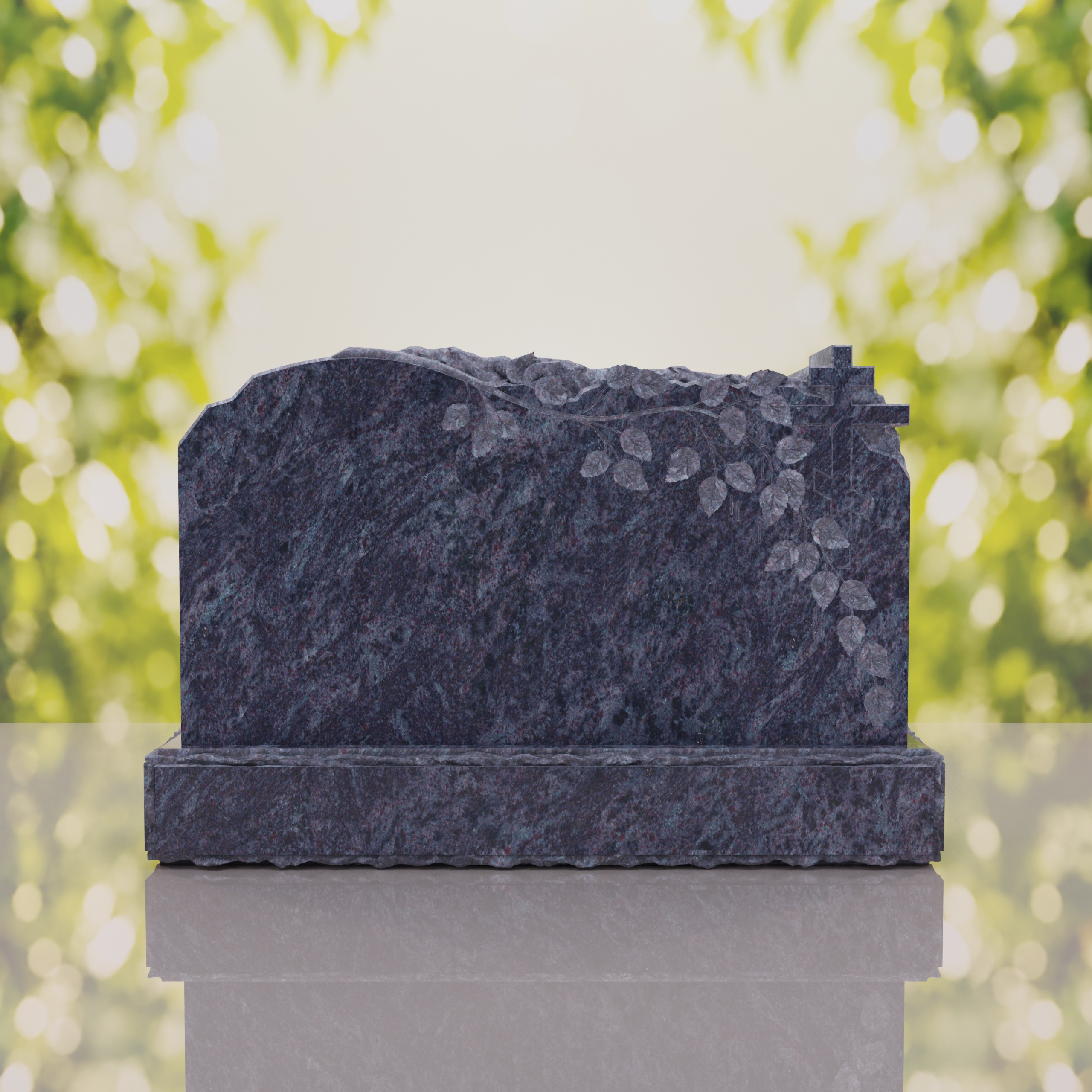 Companion Orthodox Cross Granite Headstone thumbnail 5