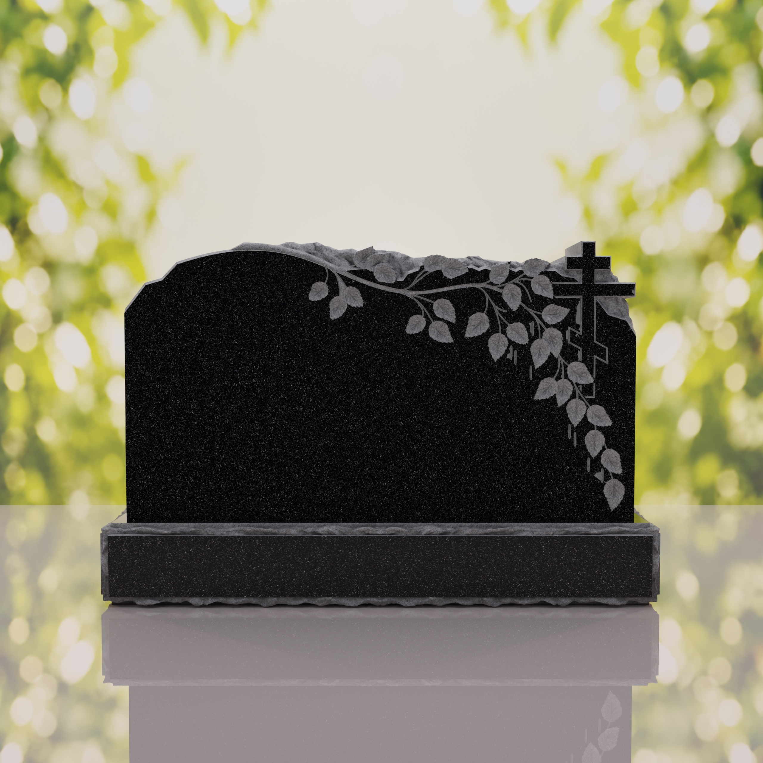 Companion Orthodox Cross Granite Headstone thumbnail 11