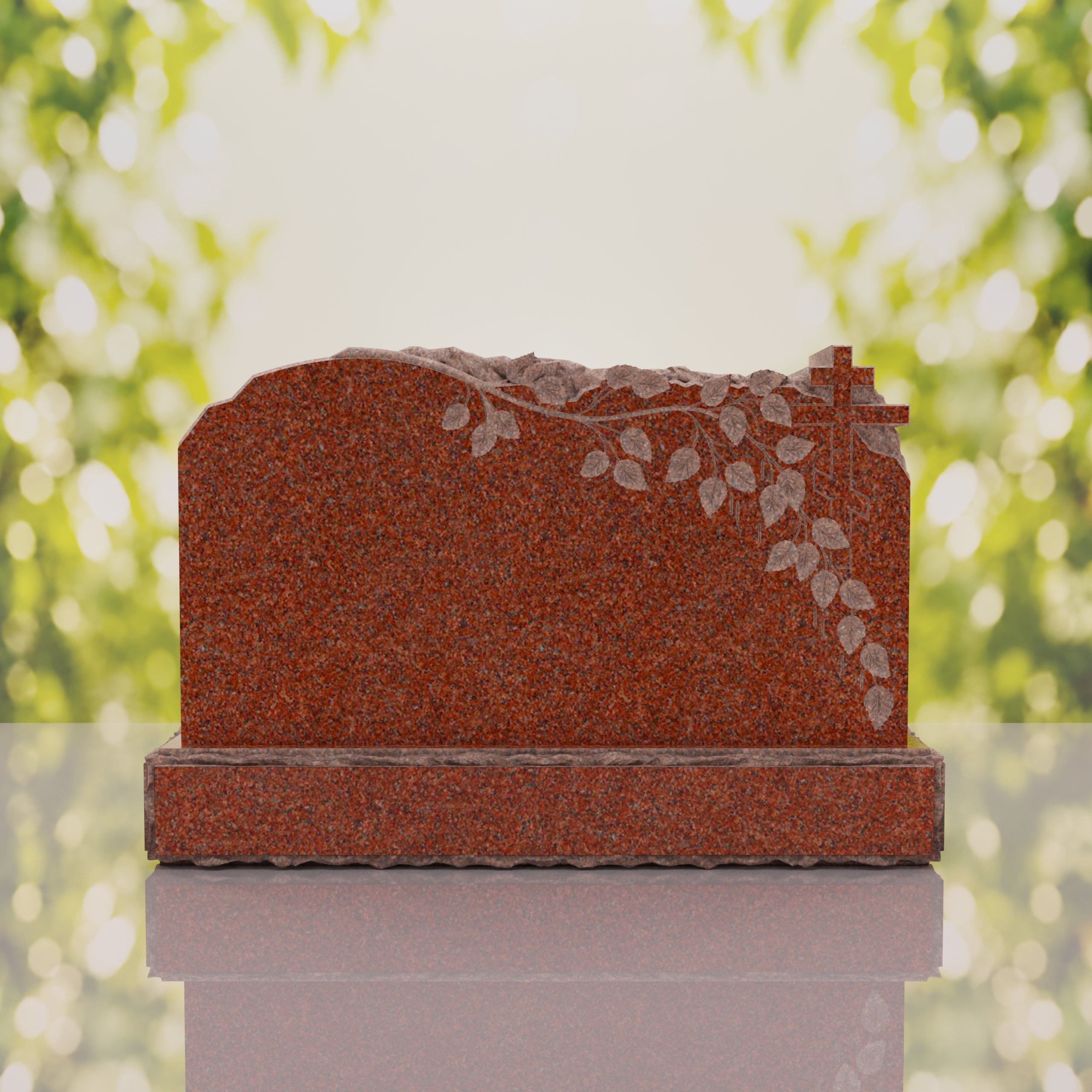 Companion Orthodox Cross Granite Headstone thumbnail 8