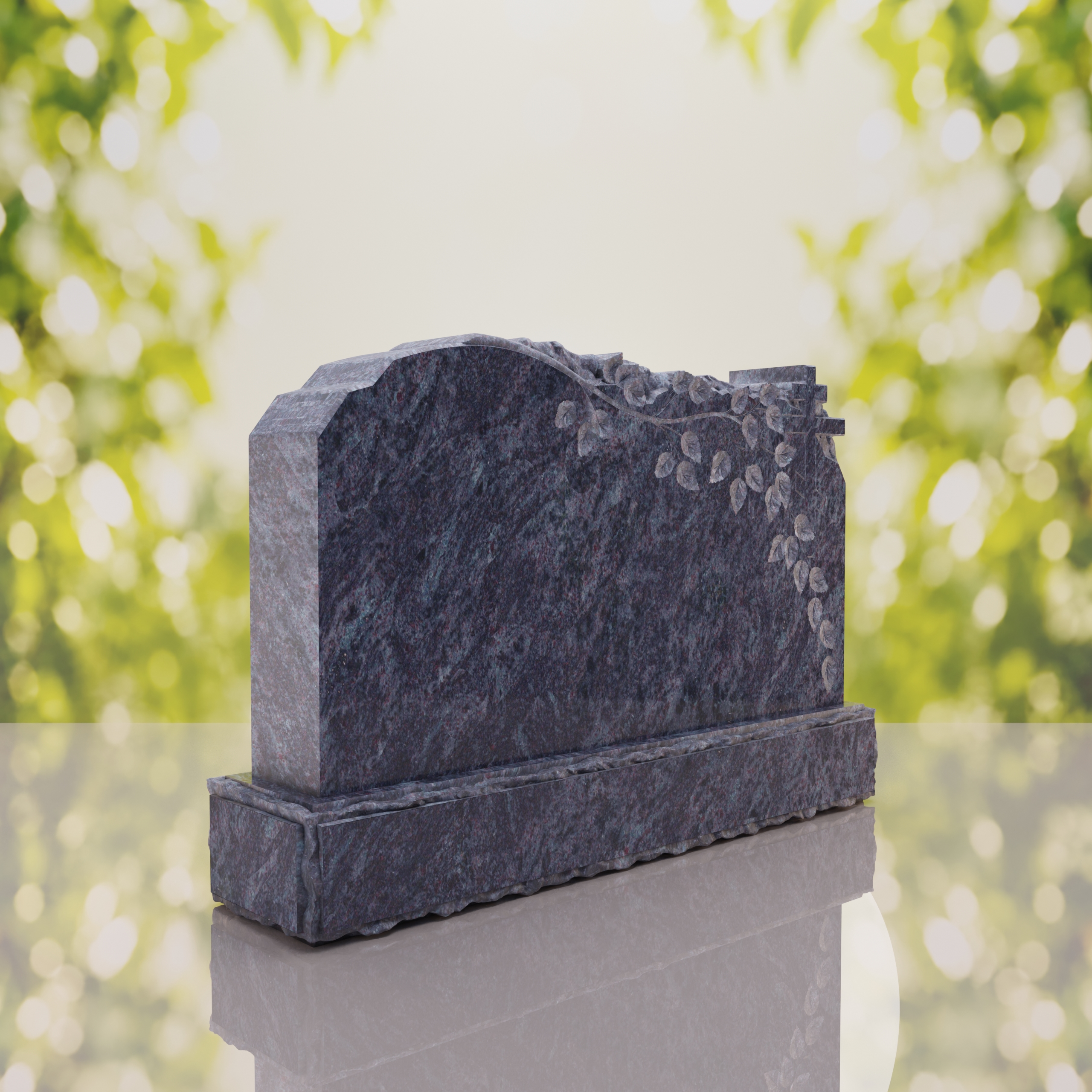 Companion Orthodox Cross Granite Headstone thumbnail 4