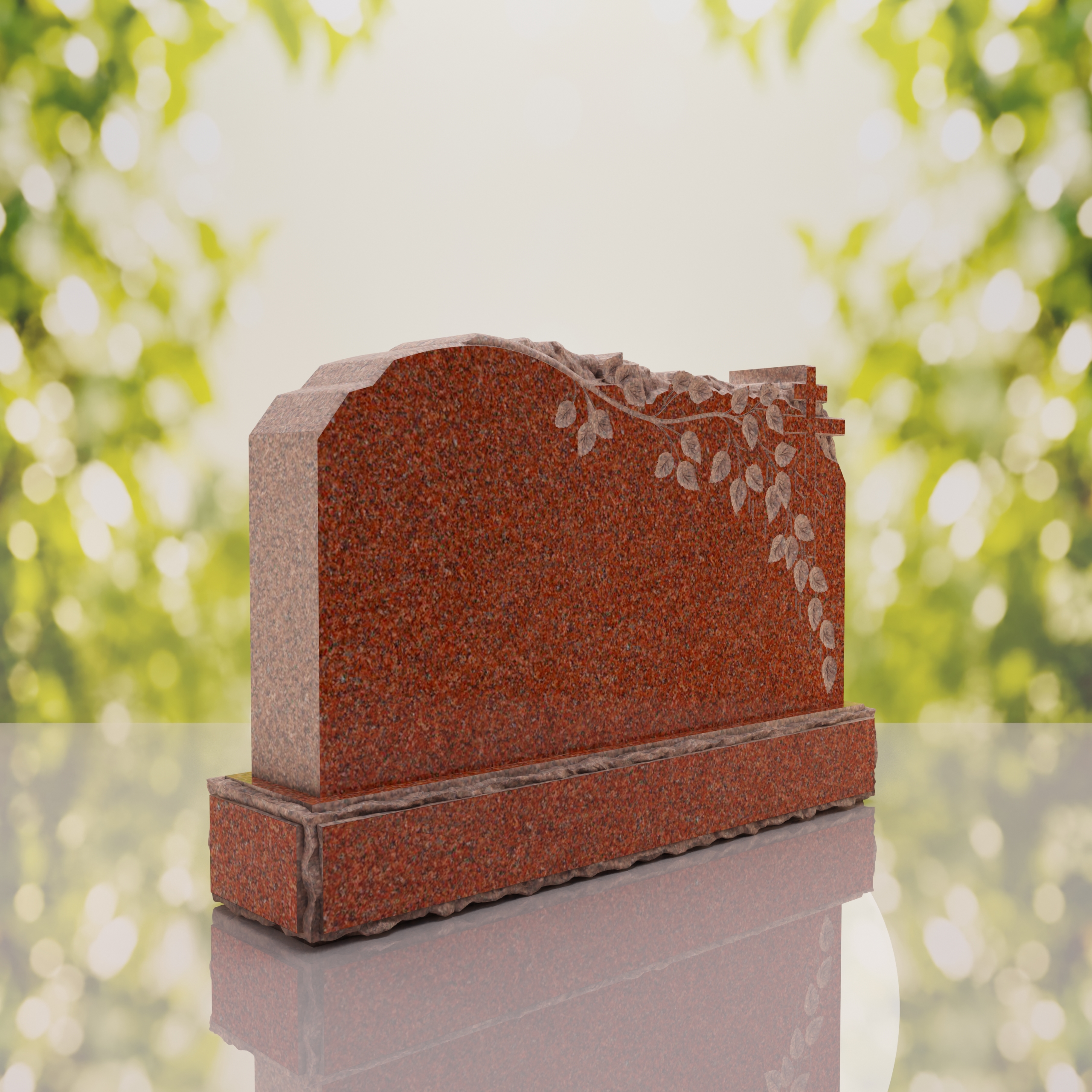 Companion Orthodox Cross Granite Headstone thumbnail 7