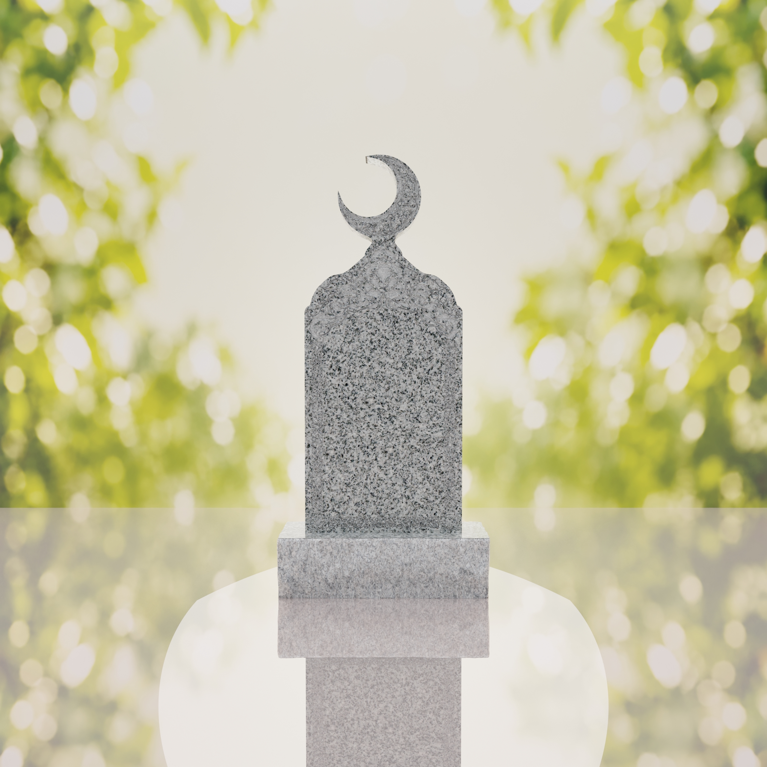 Islamic Crescent Granite Headstone thumbnail 8